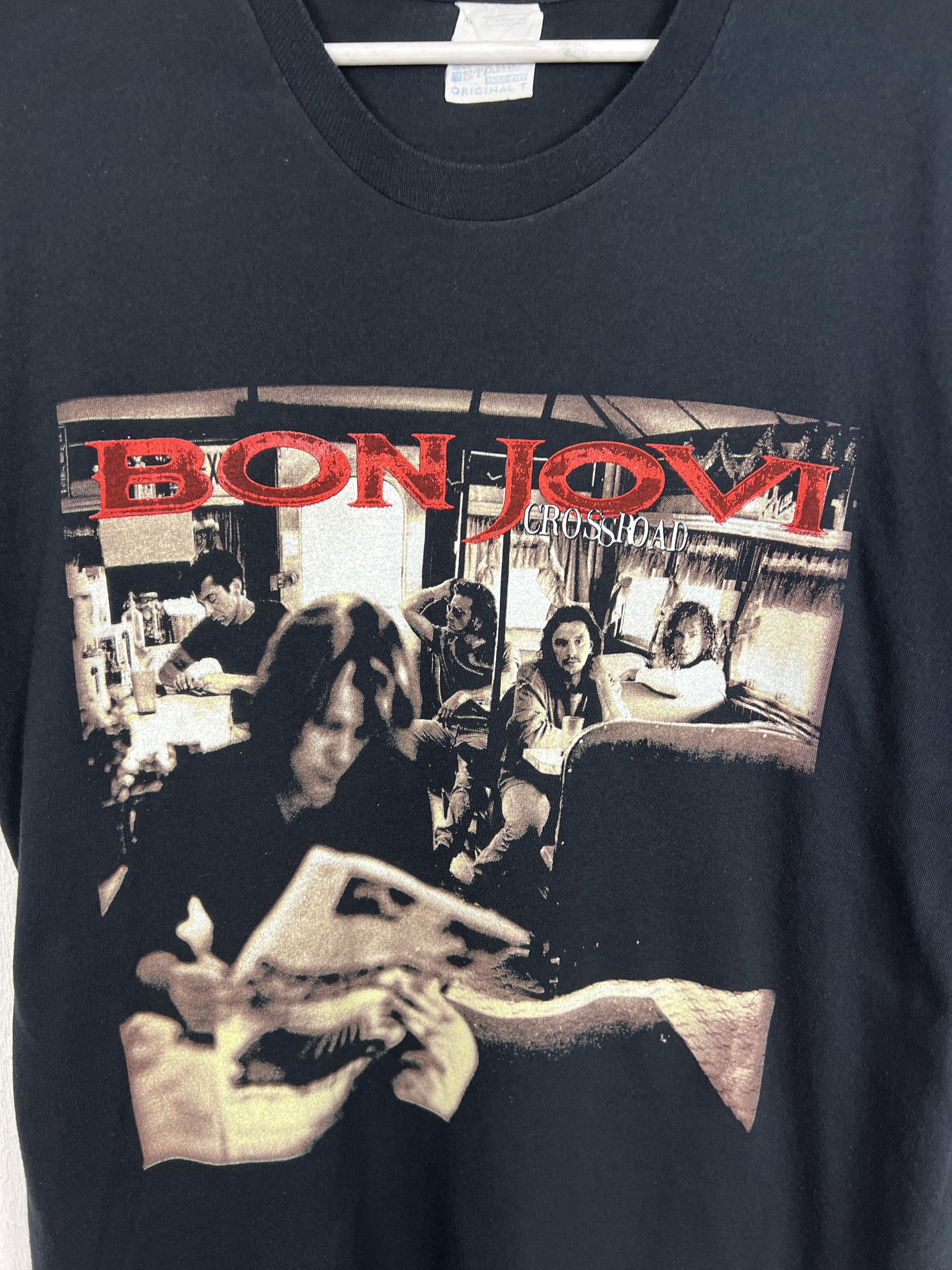 Vintage Vintage 90's Bon Jovi Cross Road European Shirt Tee Hype Size US XL / EU 56 / 4 - 6 Thumbnail