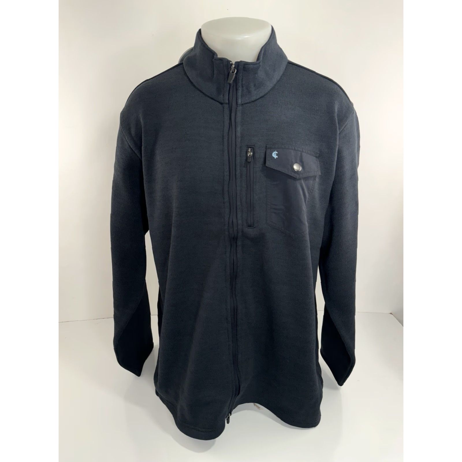 Logo 7 CRIQUET Jacket - 2XL Performance Embroidered Logo 3 Pocket Zip Dark Bluish Gray Mens Clothes Size US XXL / EU 58 / 5 - 2 Thumbnail