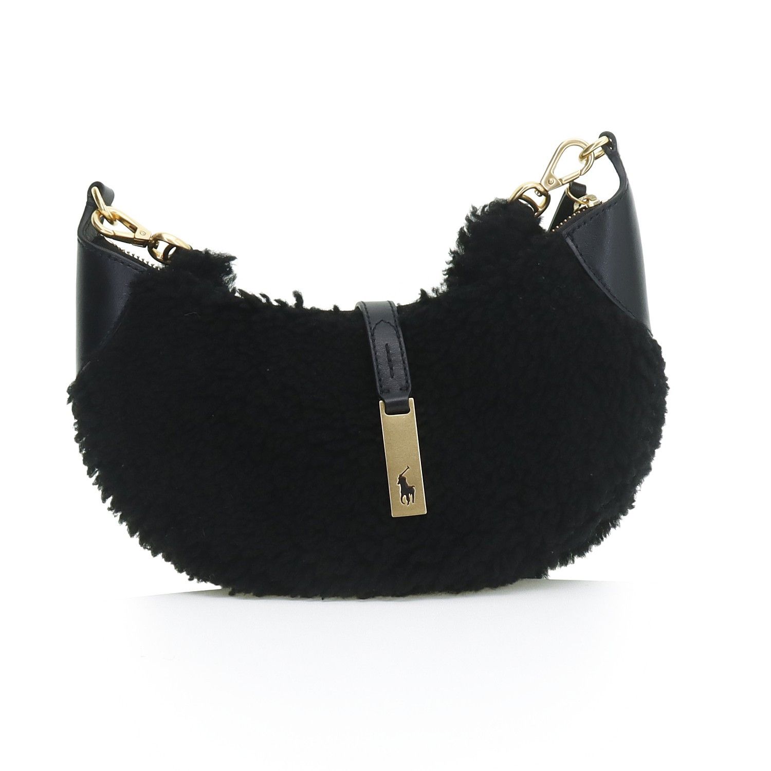 Polo Ralph Lauren Polo Ralph Lauren Black Faux Shearling Shoulder 