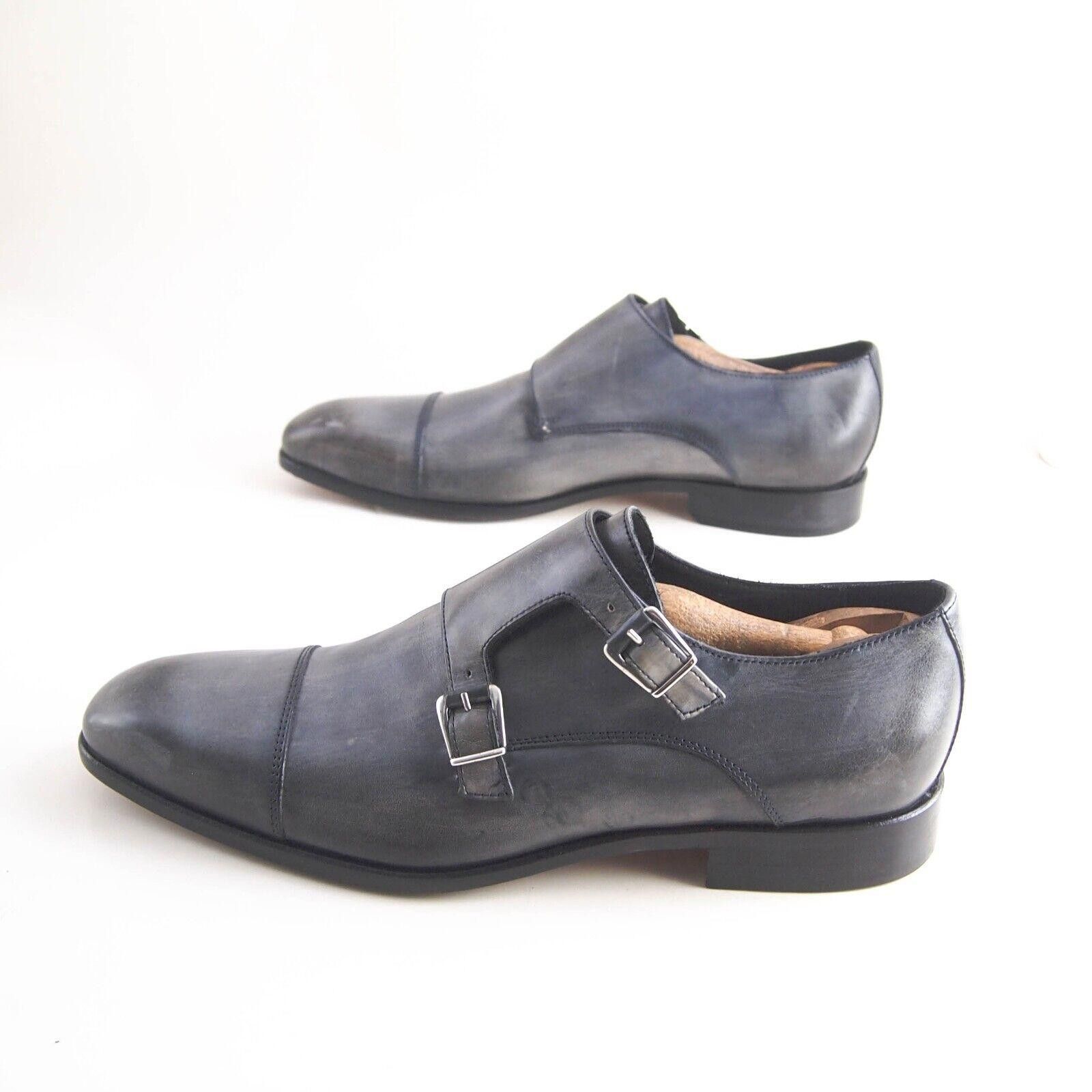 Mercanti Fiorentini Mercanti Fiorentini Double Monks Gray Leather US 8 EU 41 Size US 8 / EU 41 - 2 Thumbnail