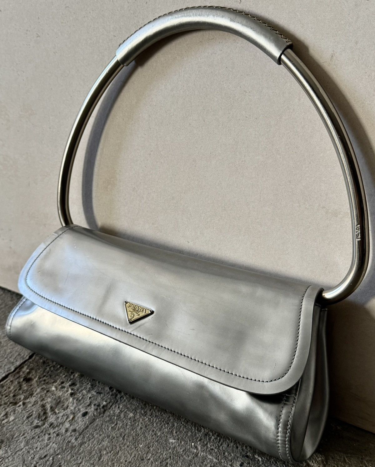 Prada Archive Prada - Miuccia - SS2003 - Silver Metal Swing Bag Size ONE SIZE - 1 Thumbnail