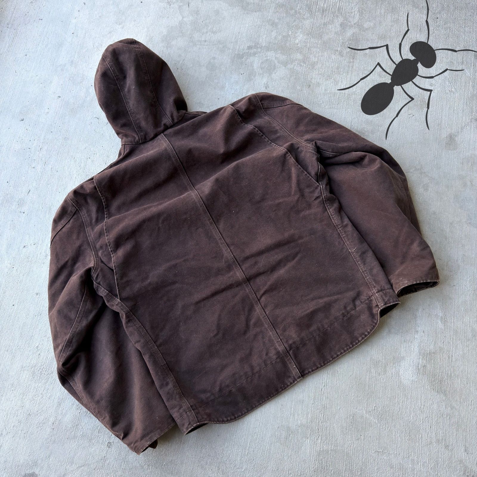 Carhartt × Vintage Carhartt J141 DKB brown Sierra hooded work wear jacket Size US XL / EU 56 / 4 - 6 Thumbnail