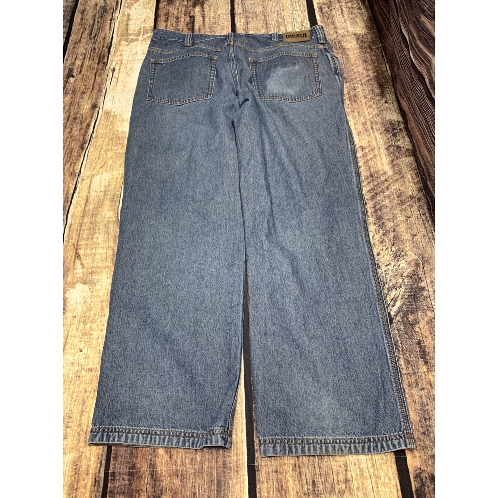 CO Duluth Trading Co Mens Blue Denim Cotton 5 Pocket Jeans Regular Fit 38X30 36X29 Inseam 29 Color Blue Size 38 Jeans Mens Trend 90s? Size US 38 / EU 54 - 2 Thumbnail