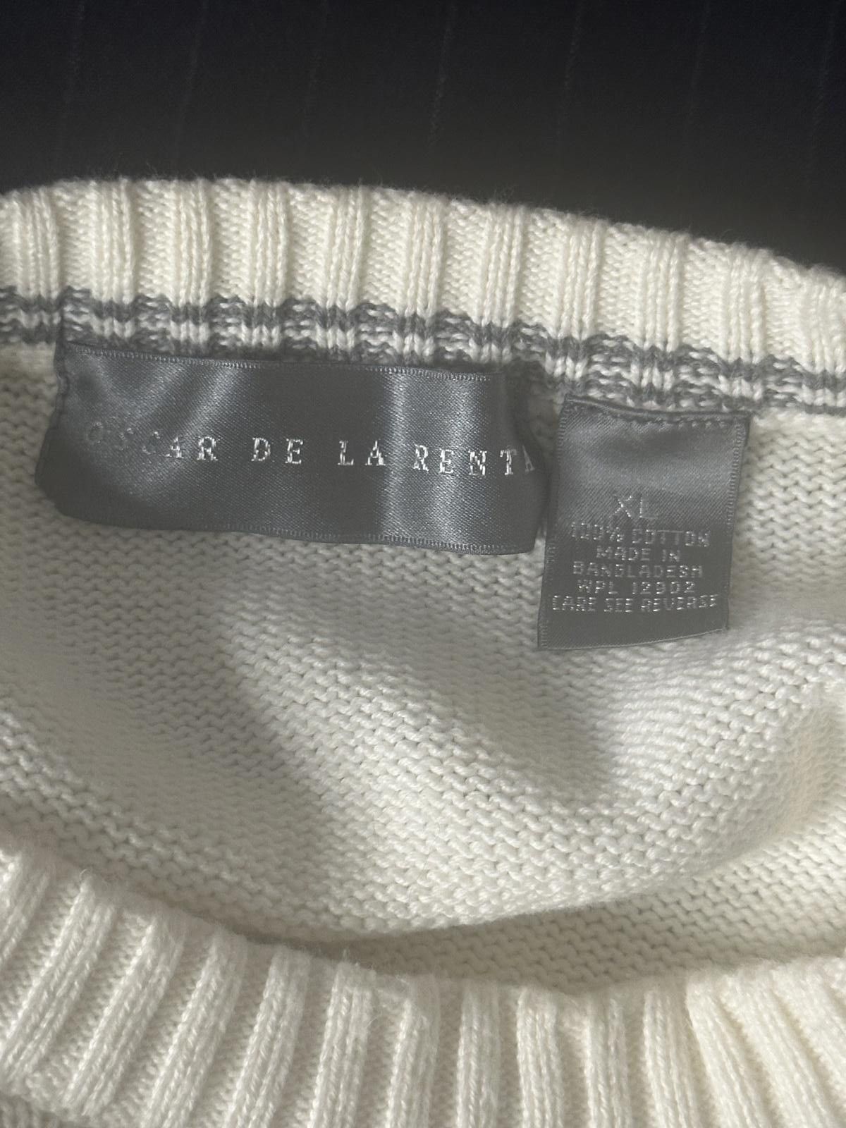Oscar De La Renta Vintage Oscar De La Renta plaid cotton sweater Size XL Size US XL / EU 56 / 4 - 6 Thumbnail