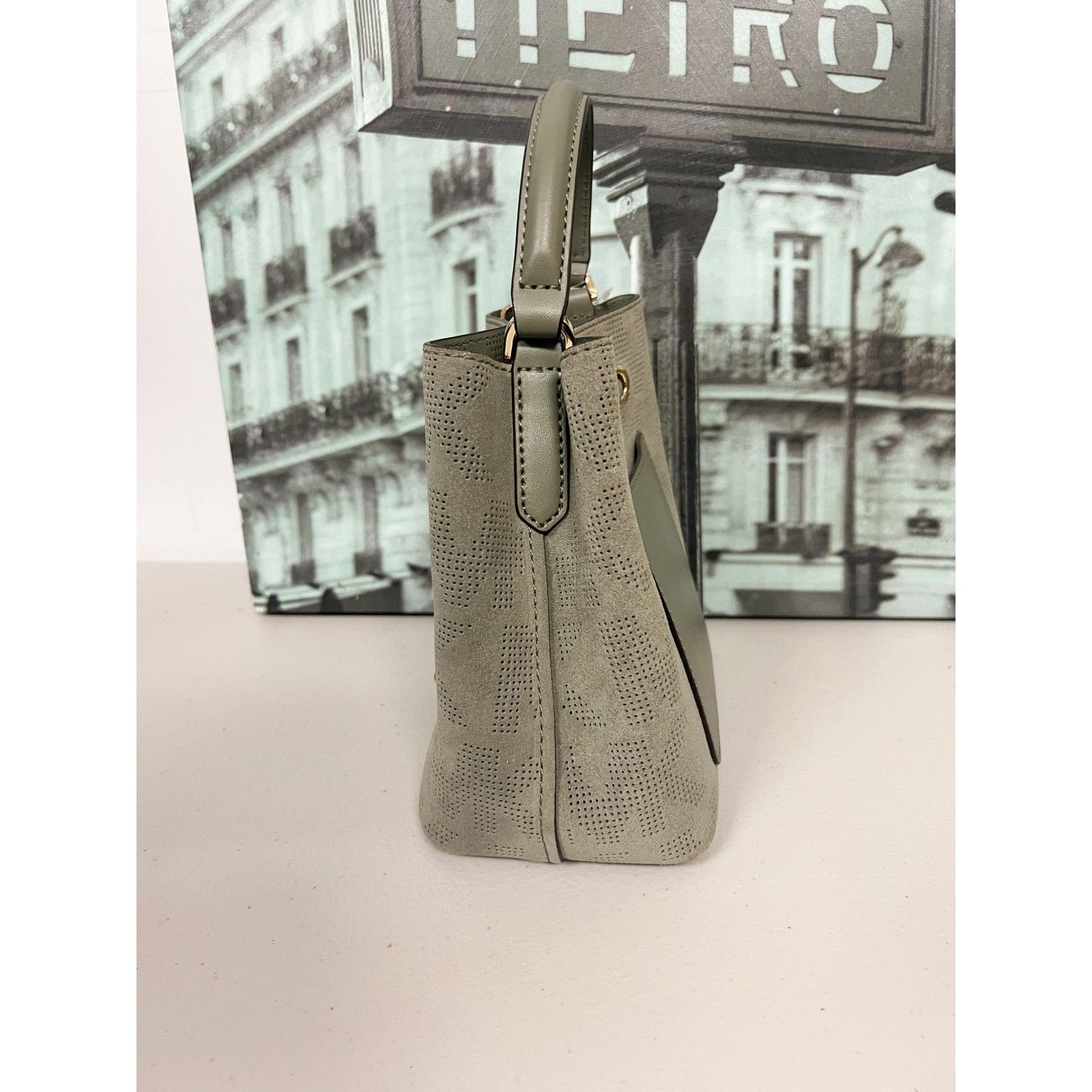 Michael Kors Michael Kors 35T1GU2C5S Suri Small Logo Perforated Suede Size ONE SIZE - 3 Thumbnail