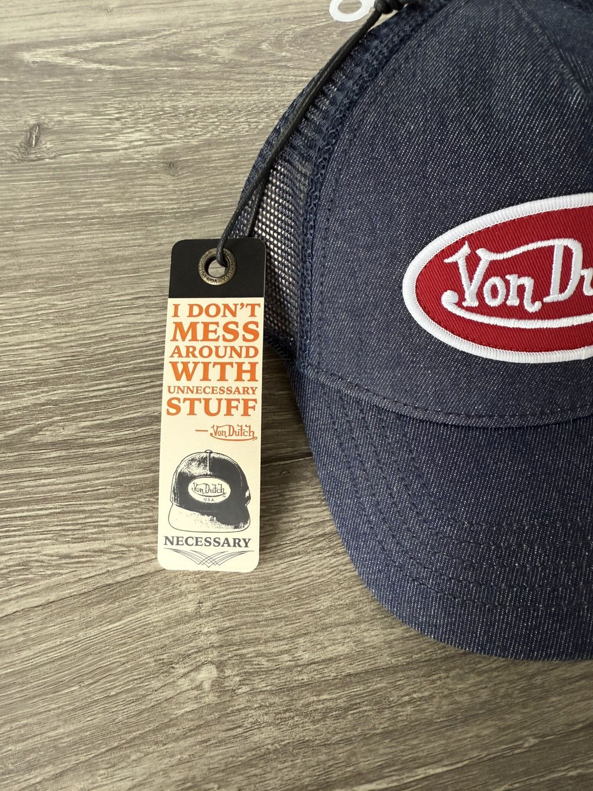 Christian Audigier Vintage Y2K Von Dutch Denim Trucker Hat Cap Size ONE SIZE - 2 Thumbnail