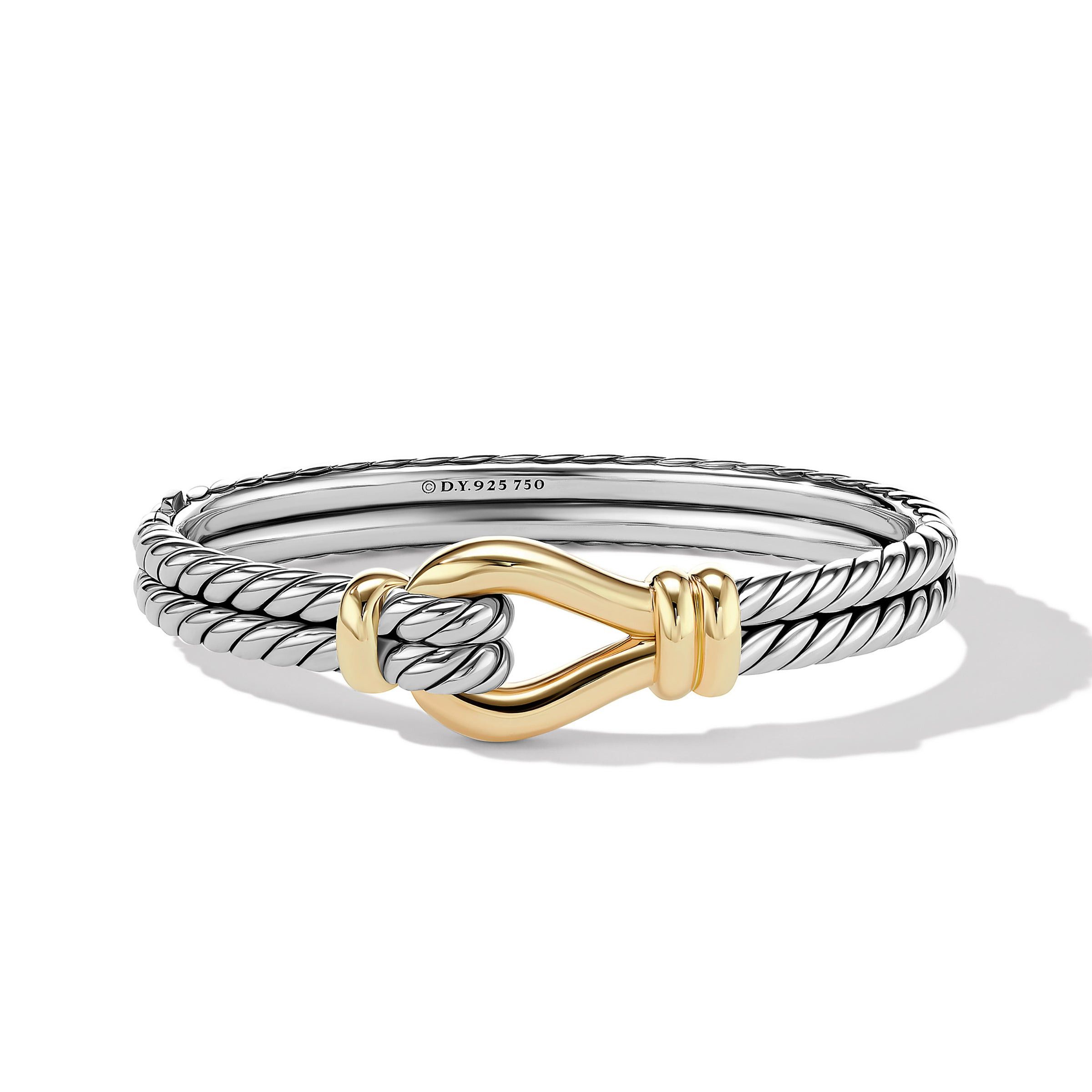 David Yurman o1w1db10325 Bracelet in Silver with 18K Yellow Gold & 16mm Size ONE SIZE - 1 Thumbnail