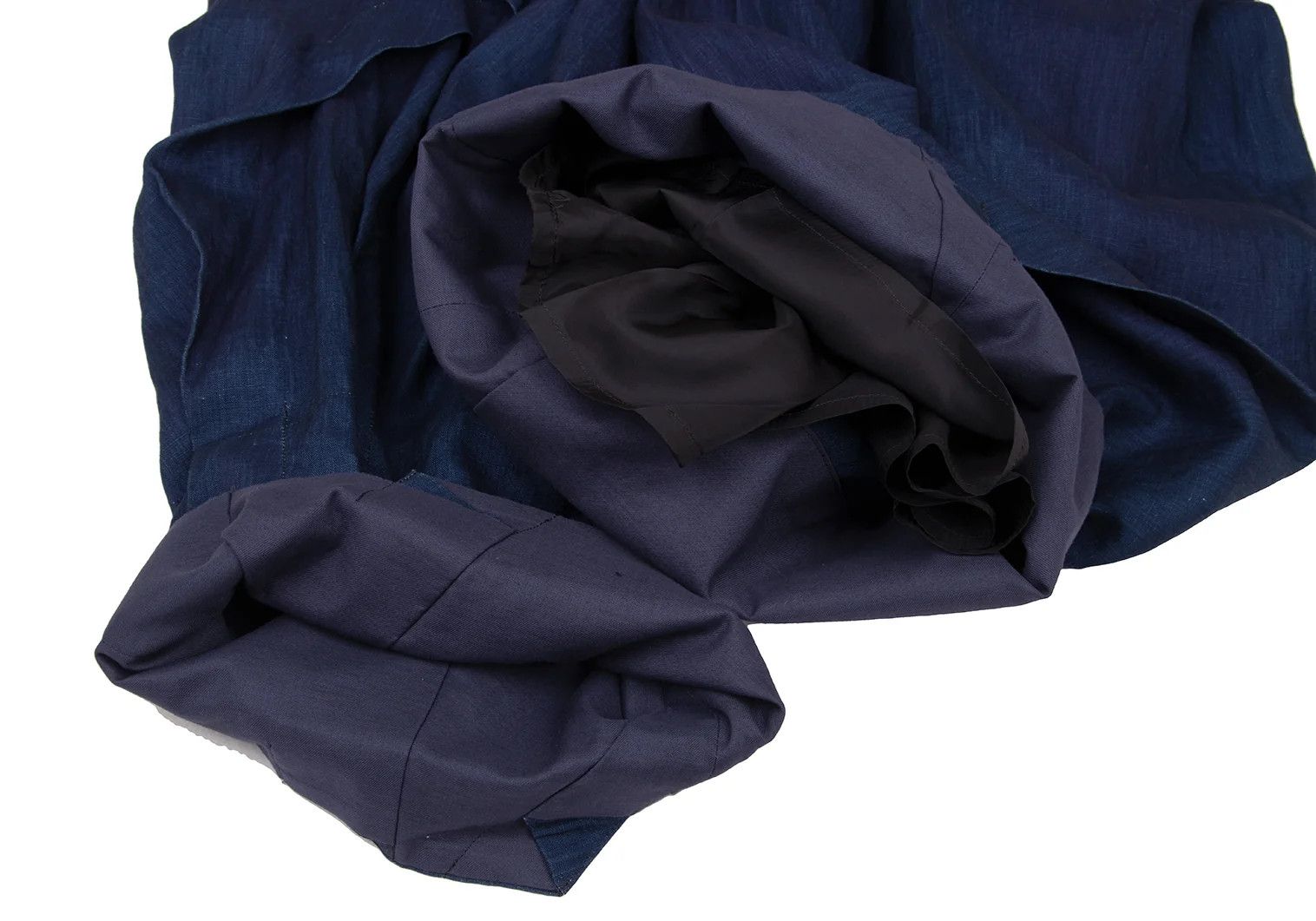 Yohji Yamamoto Yohji Yamamoto Indigo Linen Random Tuck Pants Size US 34 / EU 50 - 10 Thumbnail