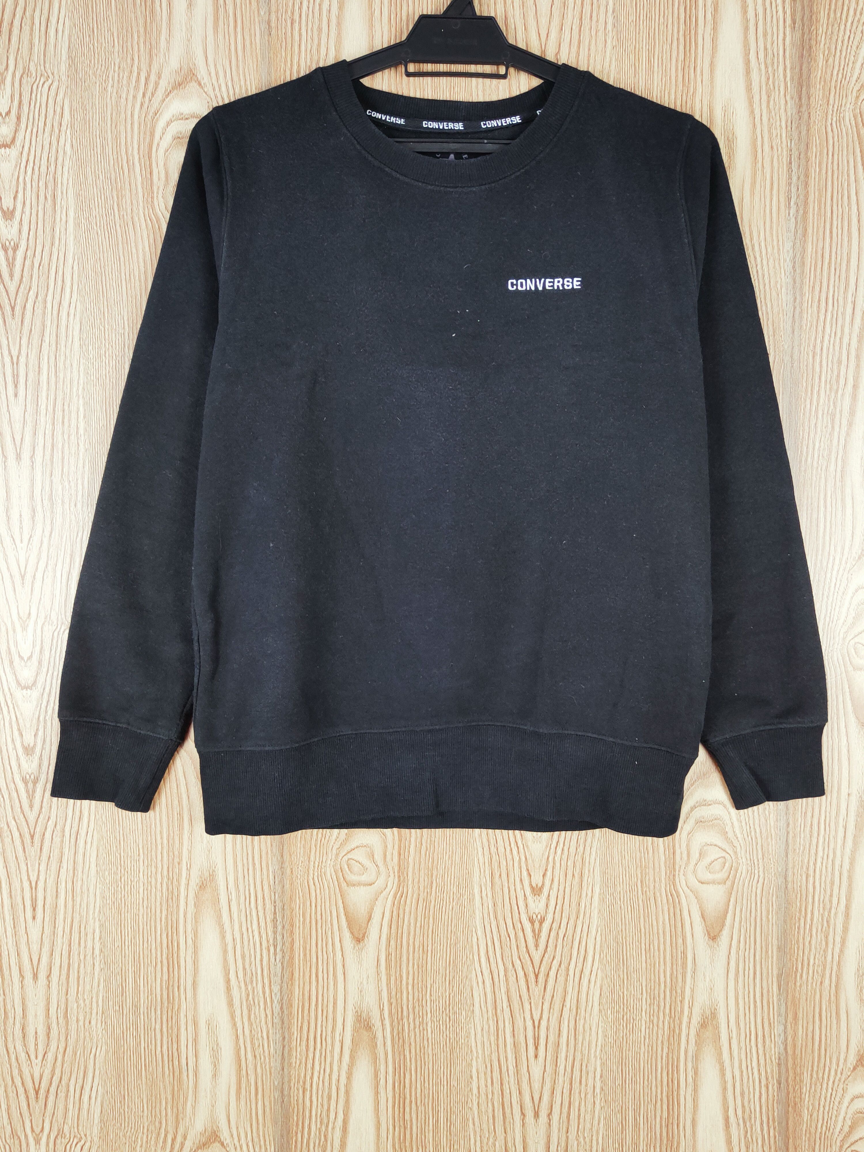 Converse × Vintage Vintage Converse Black Sweatshirts (rare cool design) Size L / US 10 / IT 46 - 1 Thumbnail