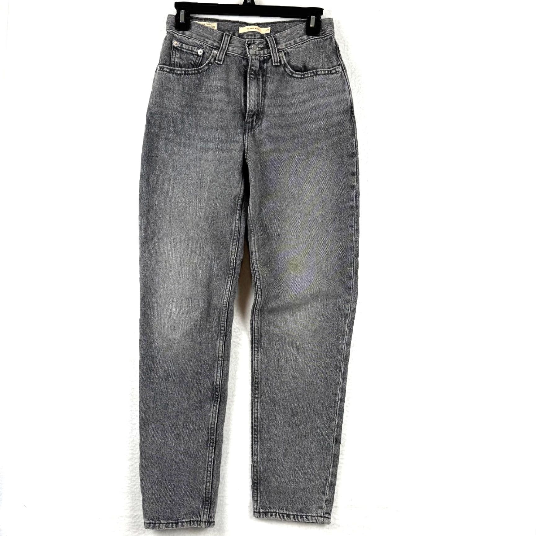 Levi's Levi's Premium 80s Mom Jeans Women's 25 High Waist Washed Black Denim Jeans Size 42" / US 20 - 2 Thumbnail