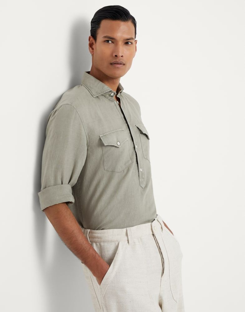 Brunello Cucinelli o1w1db10825 Shirt in Green Size US S / EU 44-46 / 1 - 2 Thumbnail
