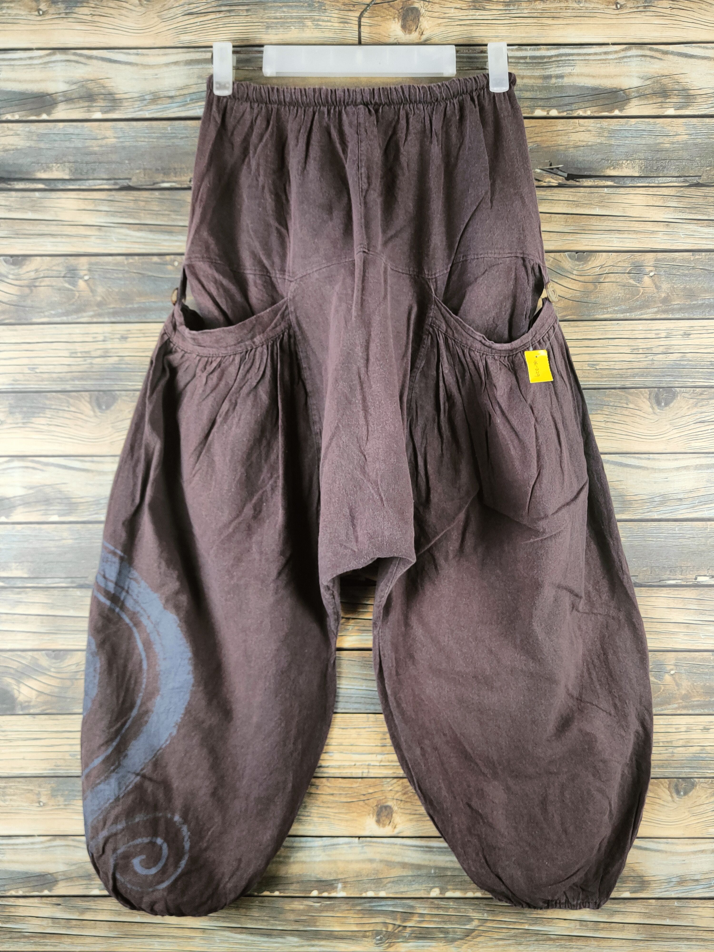 Japanese Brand DL Japanese Brand Brown Casual Baggy Pants #46-329 Size 26" / US 2 / IT 38 - 7 Thumbnail