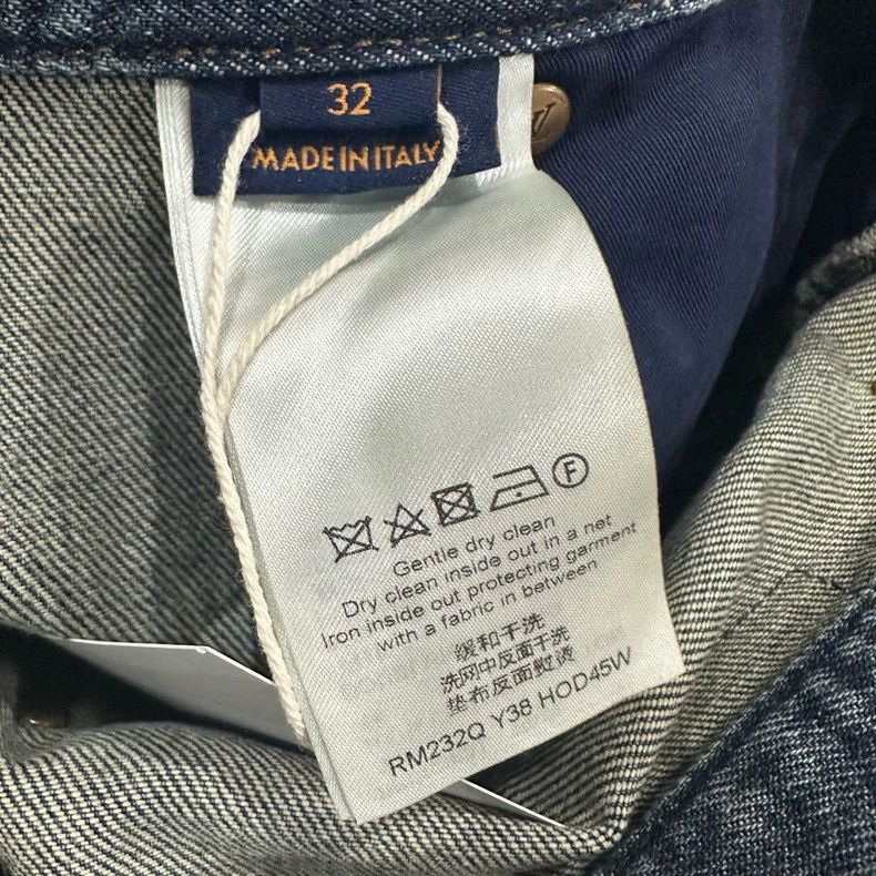Louis Vuitton Louis Vuitton Denim washed blue patchwork print full Jeans Size US 32 / EU 48 - 5 Thumbnail