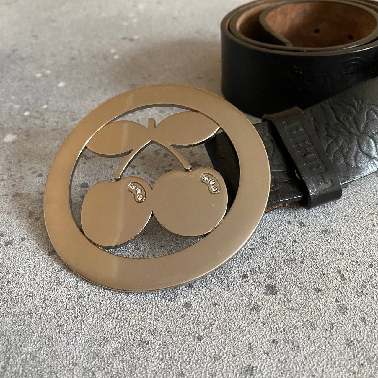 20471120 × Hysteric Glamour × Japanese Brand Japanese Vintage Big Buckle Leather Belt JPG Gaultier style Size ONE SIZE - 4 Thumbnail