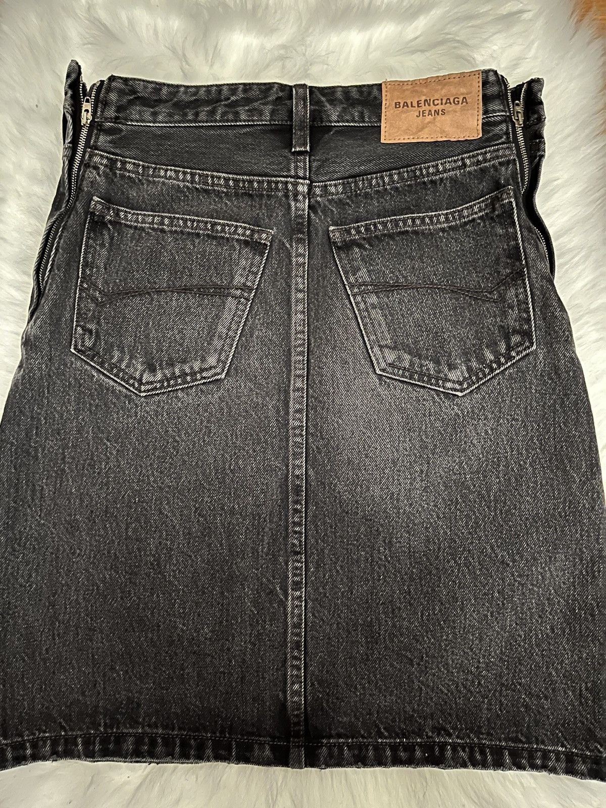 Balenciaga Balenciaga Flatground A-Line Denim Skirt Size 24" / US 00 / IT 34 - 2 Thumbnail