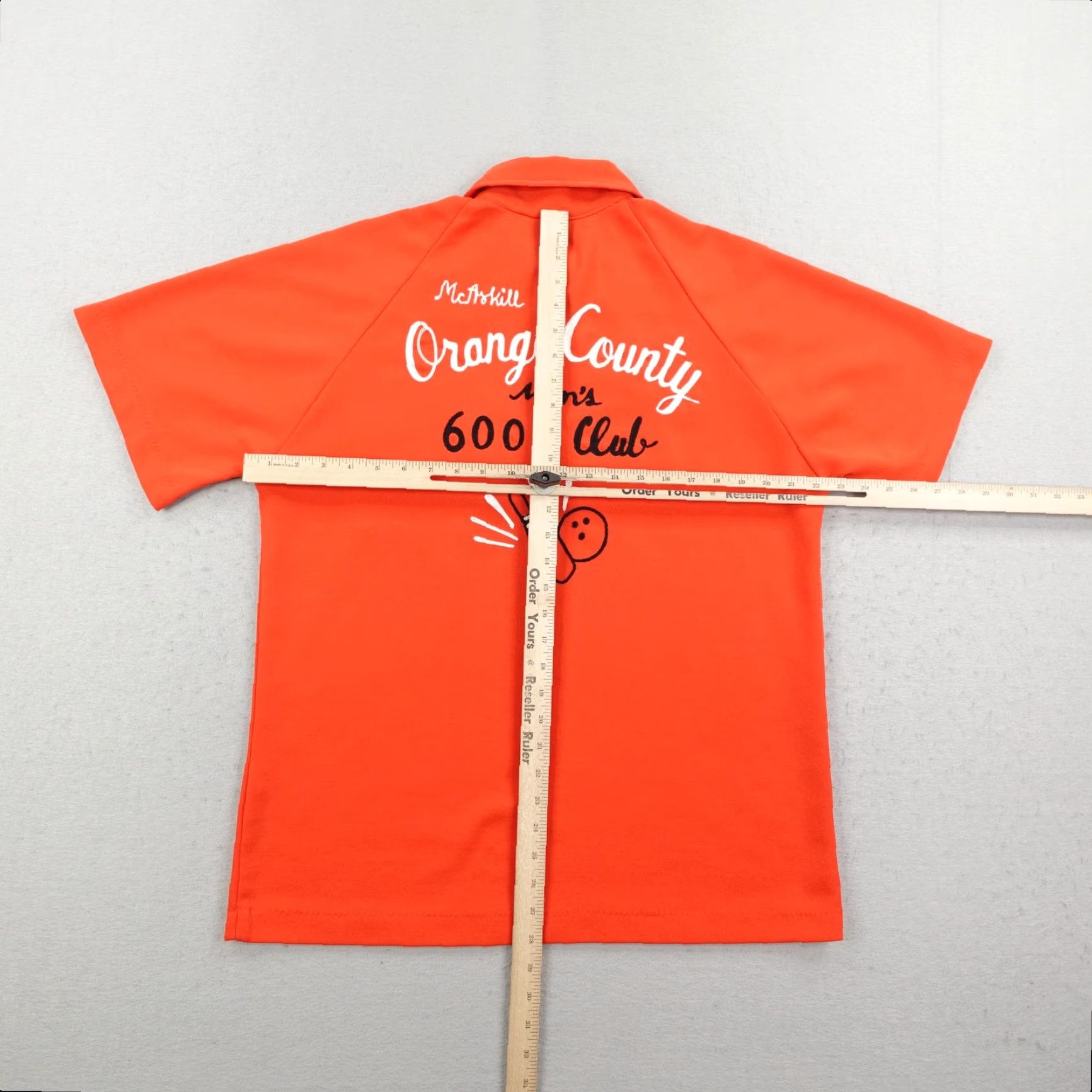 Vintage VINTAGE Angeltown Bowling Shirt Mens L Orange County Polo 60s Chain Stitch Embroidered Logo Zipper Short Sleeve Polo Mens Size US L / EU 52-54 / 3 - 7 Thumbnail