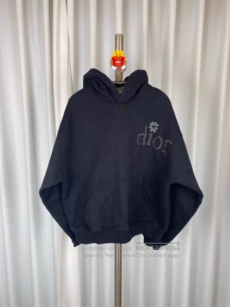 Dior Dior Black daisy hoodie Size US S / EU 44-46 / 1 - 1 Thumbnail