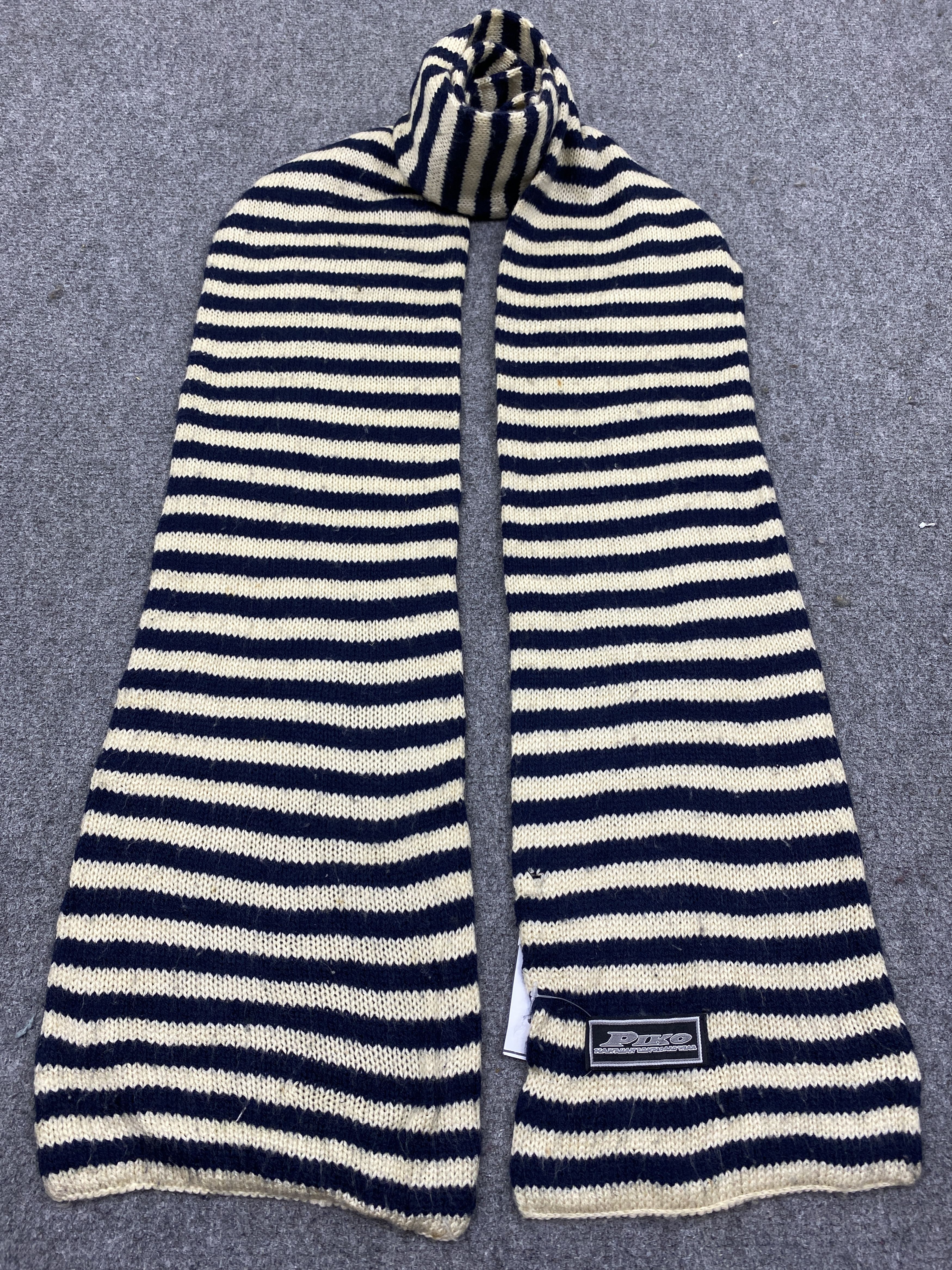 Japanese Brand Vintage Piko Scarf Muffler Wool Scarves SC0284 Size ONE SIZE - 1 Thumbnail