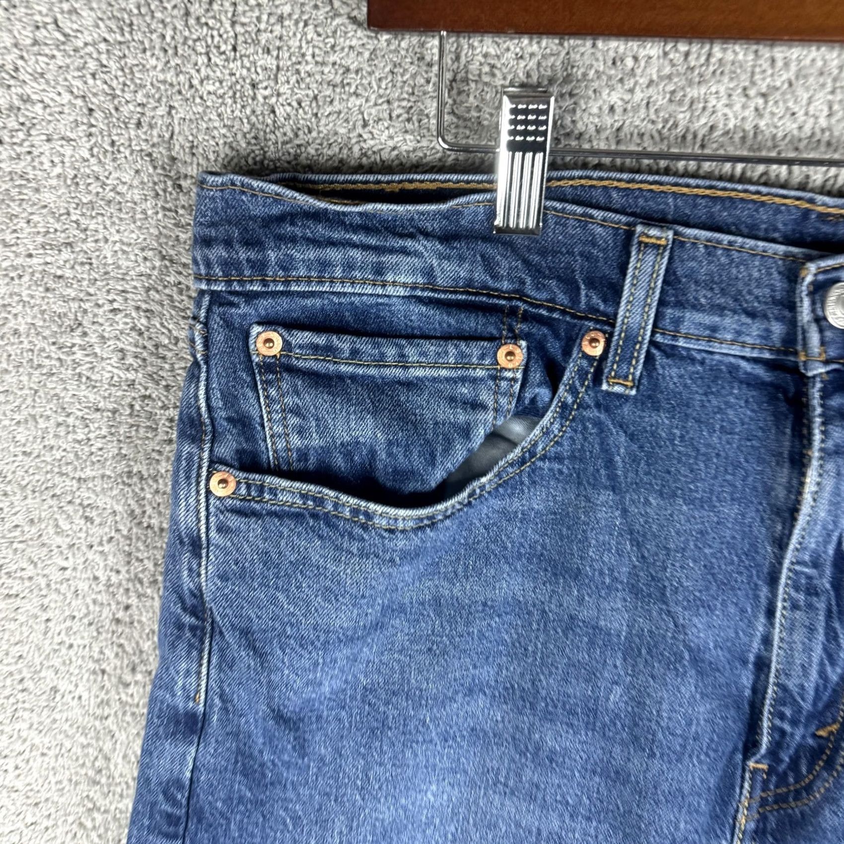 Levi's Levi's 505 Jeans Mens 36x30 Blue Denim Straight Regular Fit WaterLess Size US 36 / EU 52 - 2 Thumbnail
