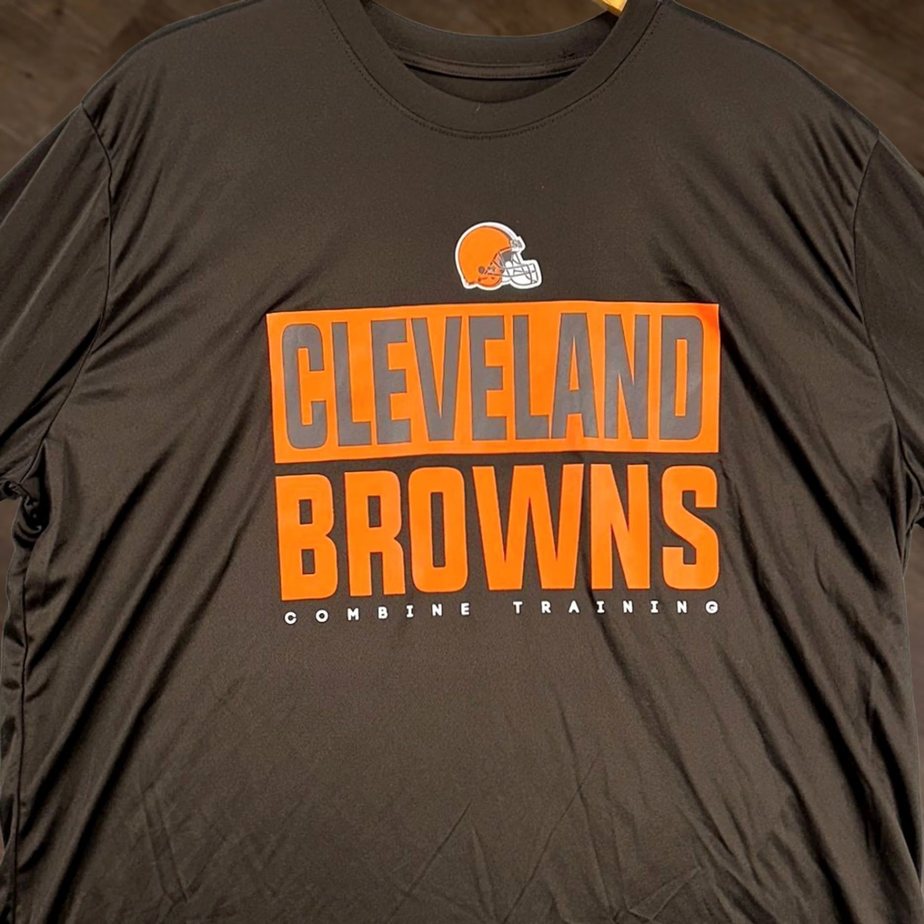 New Era Cleveland Browns NFL T-Shirt Adult XL Brown Orange Long Sleeve Tee Mens New Era Size US XL / EU 56 / 4 - 1 Thumbnail