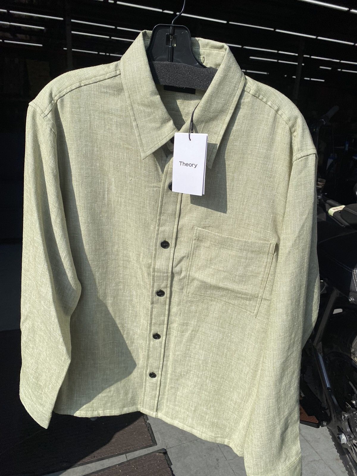 Theory Theory Green Button Up Light Jacket Size US L / EU 52-54 / 3 - 1 Thumbnail