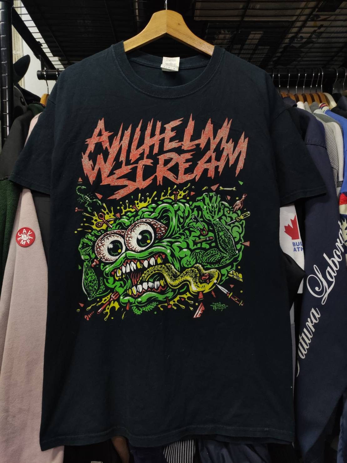Band Tees Vtg 00's A Wilhelm Scream Band " Jimbo Brain " Art T-Shirt Size US L / EU 52-54 / 3 - 2 Thumbnail