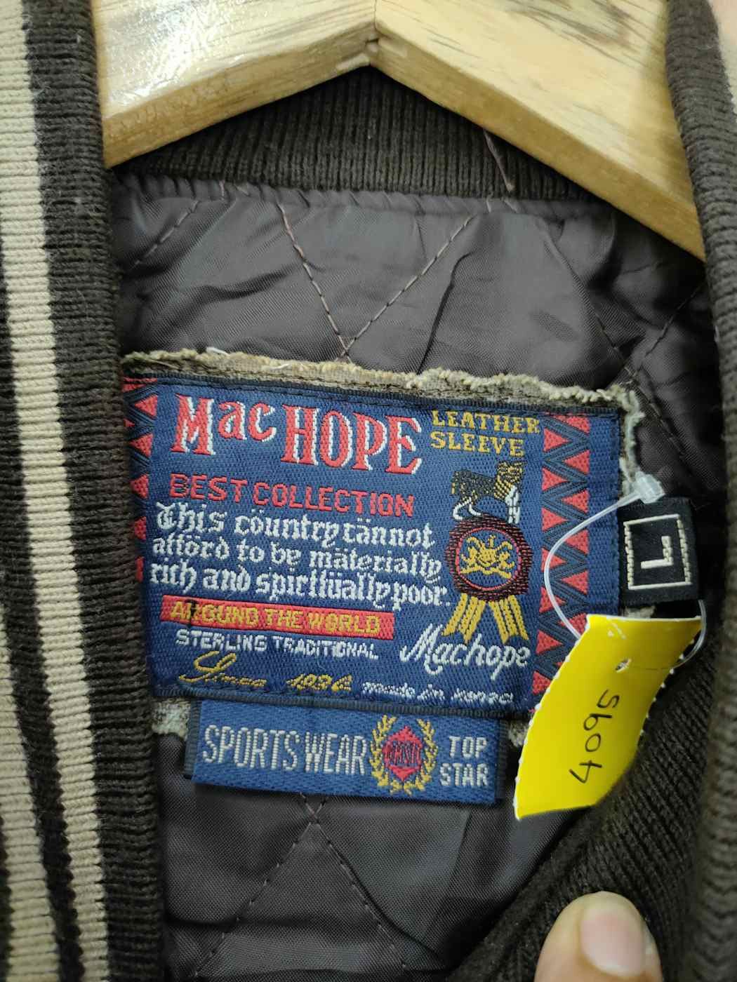 Japanese Brand MacHope Stadium wool varsity jacket vintage #4095 DLAL Size US L / EU 52-54 / 3 - 5 Thumbnail