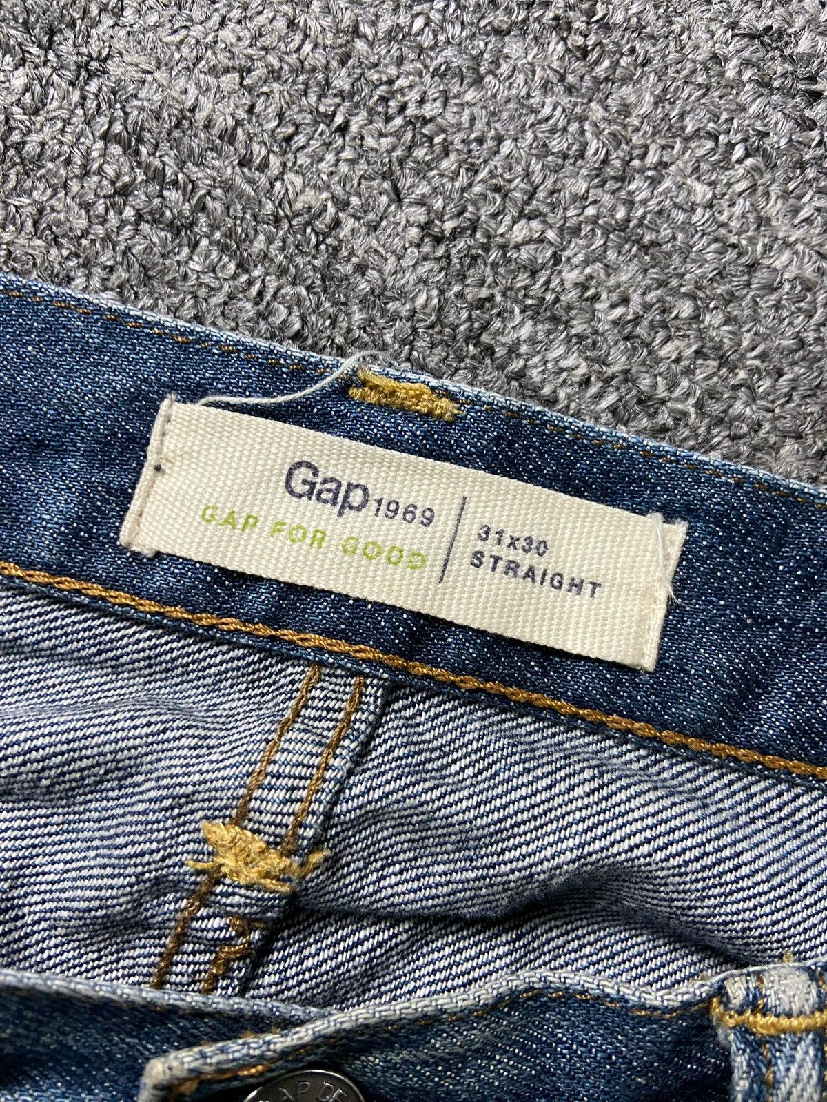 Gap × Japanese Brand × Vintage GAP 1969 Straight Cut Denim Jeans (132) Size US 33 - 8 Thumbnail