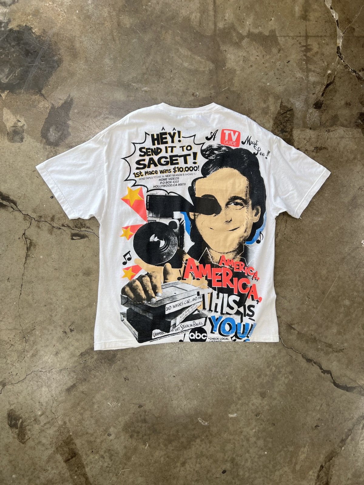 Vintage backstock AOP Boot ‘22 Funniest Videos Bob Saget Tee XXL Size US XXL / EU 58 / 5 - 5 Thumbnail