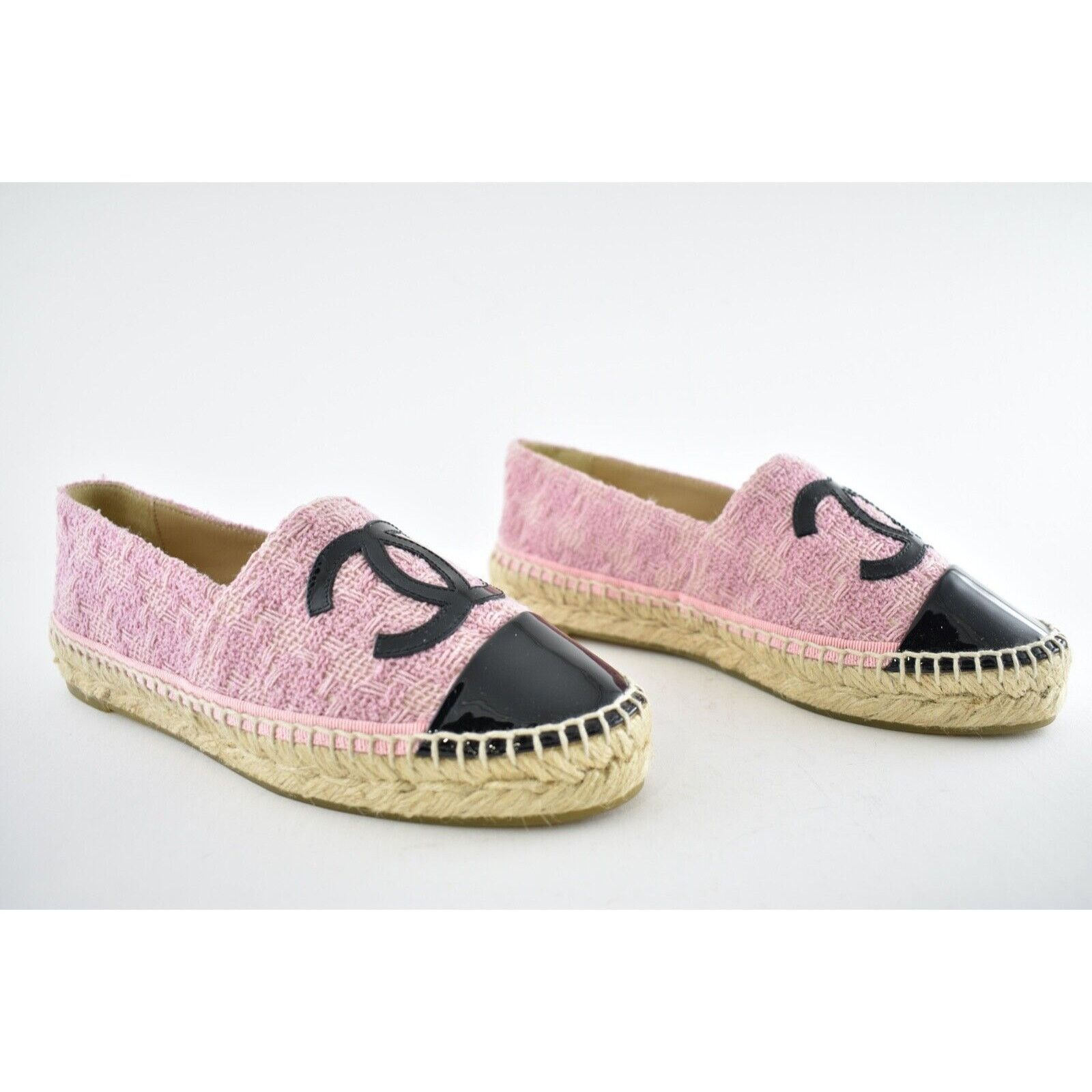 Chanel 19B Tweed C Logo Classic Double Sole Espadrille Flat 35 Size US 5 / IT 35 - 2 Thumbnail