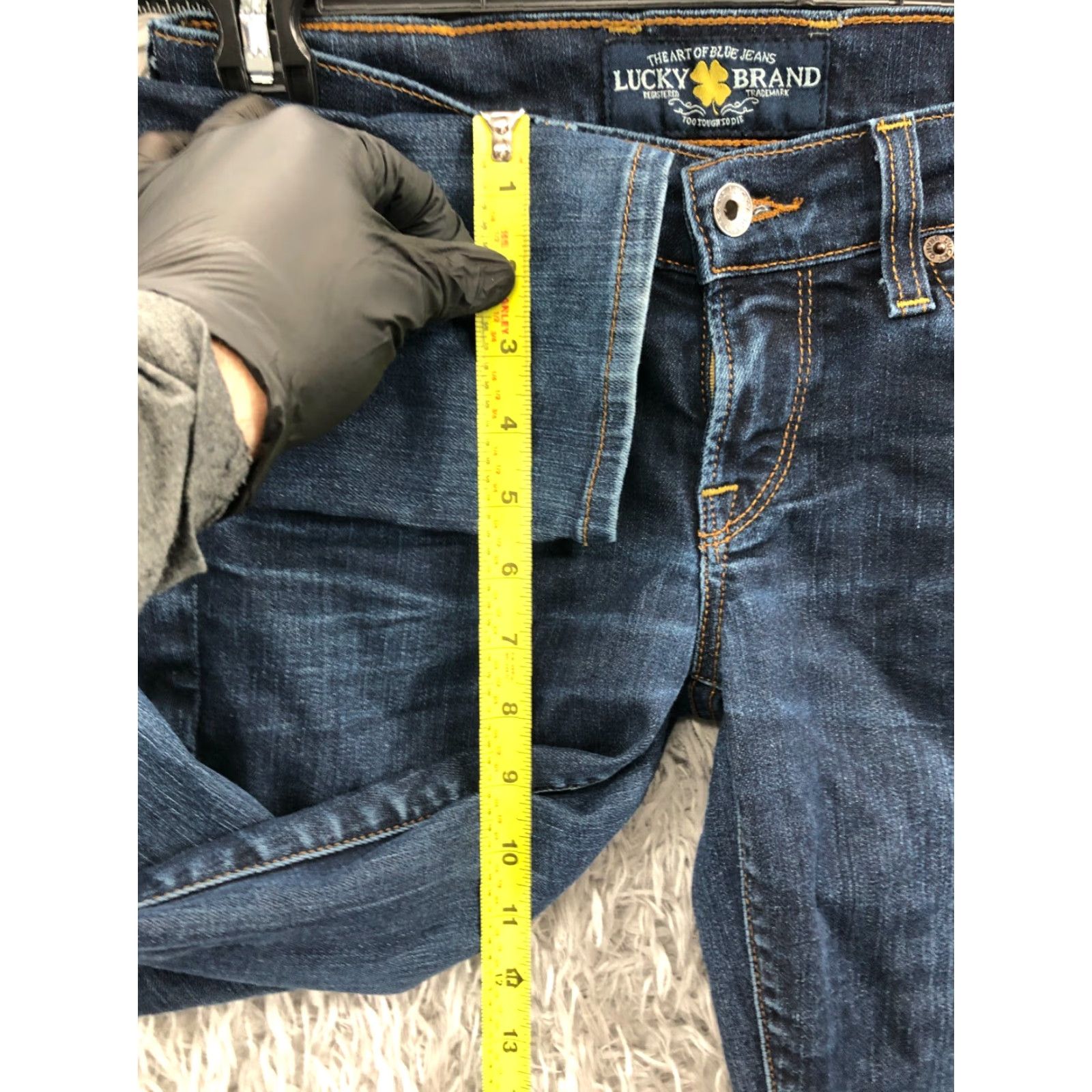 Lucky Brand Lucky Brand Charlie Skinny Jeans Size 00 Womens Dark Wash Blue Knee Wear Denim 5-Pocket Regular Slim Size 24" / US 00 / IT 34 - 4 Thumbnail