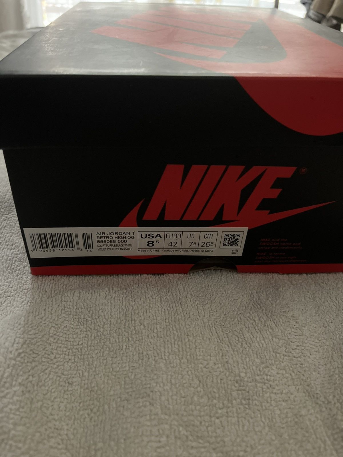 Nike Air Jordan 1 Retro High OG Court Purple Size US 8.5 / EU 41-42 - 8 Thumbnail