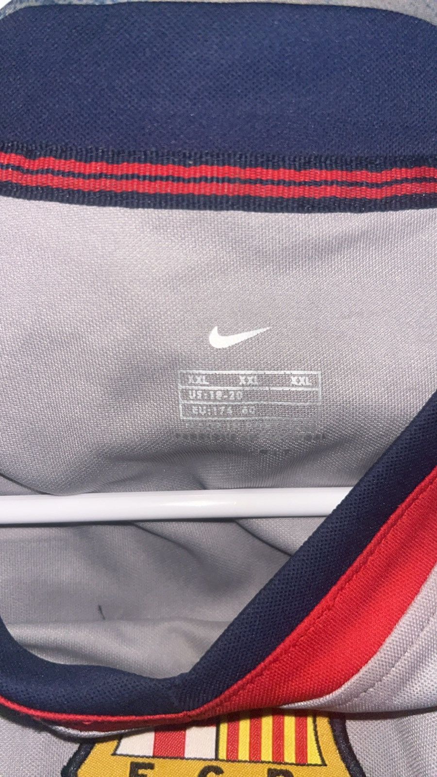 Nike × Vintage RIVALDO Barcelona Shirt- 1999/2000 -Nike Jersey Away Barca Size US XXL / EU 58 / 5 - 4 Thumbnail