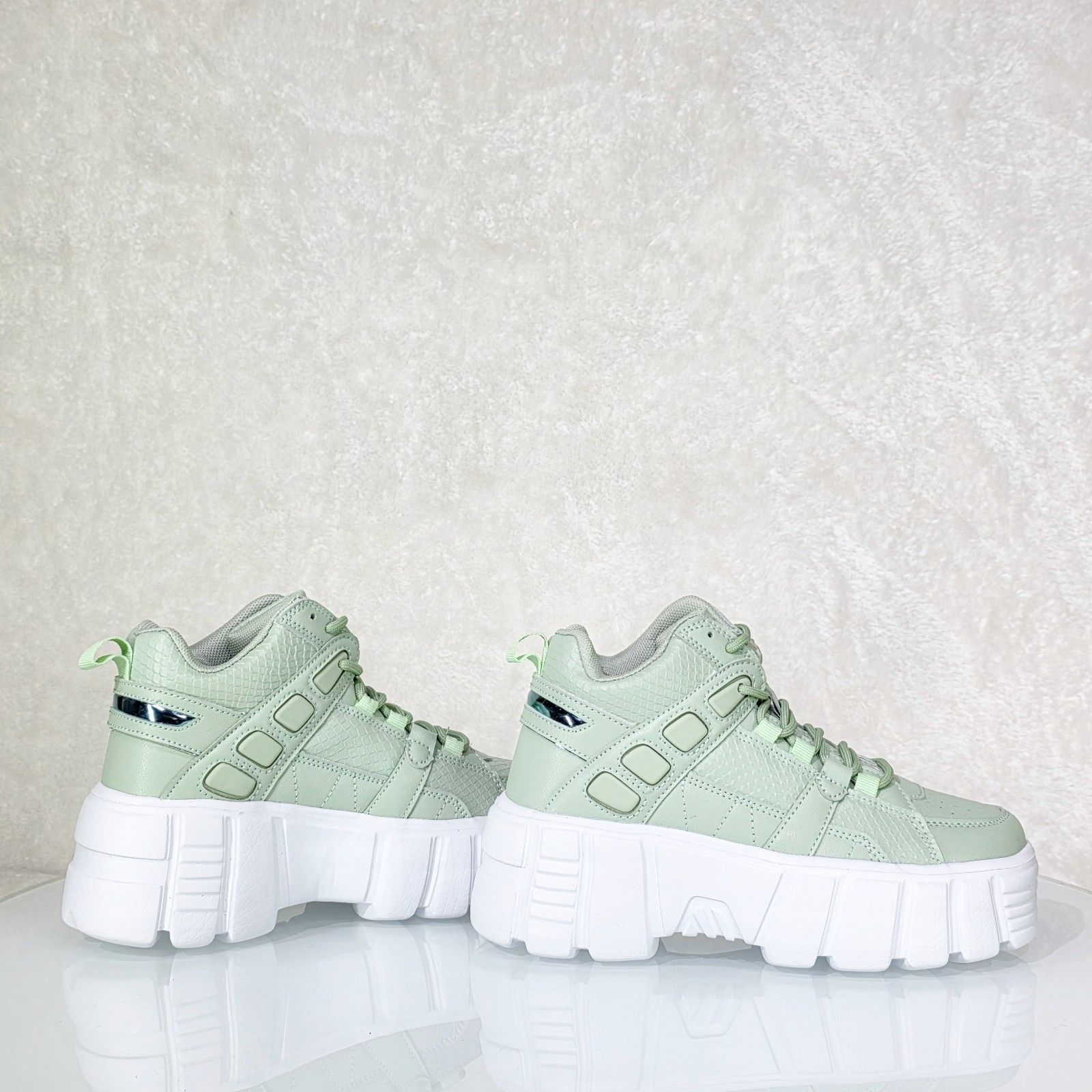 Other Green Sage Mint Platform Sports Sneakers Shoes (US Shoe Size Size US 6 / IT 36 - 5 Thumbnail