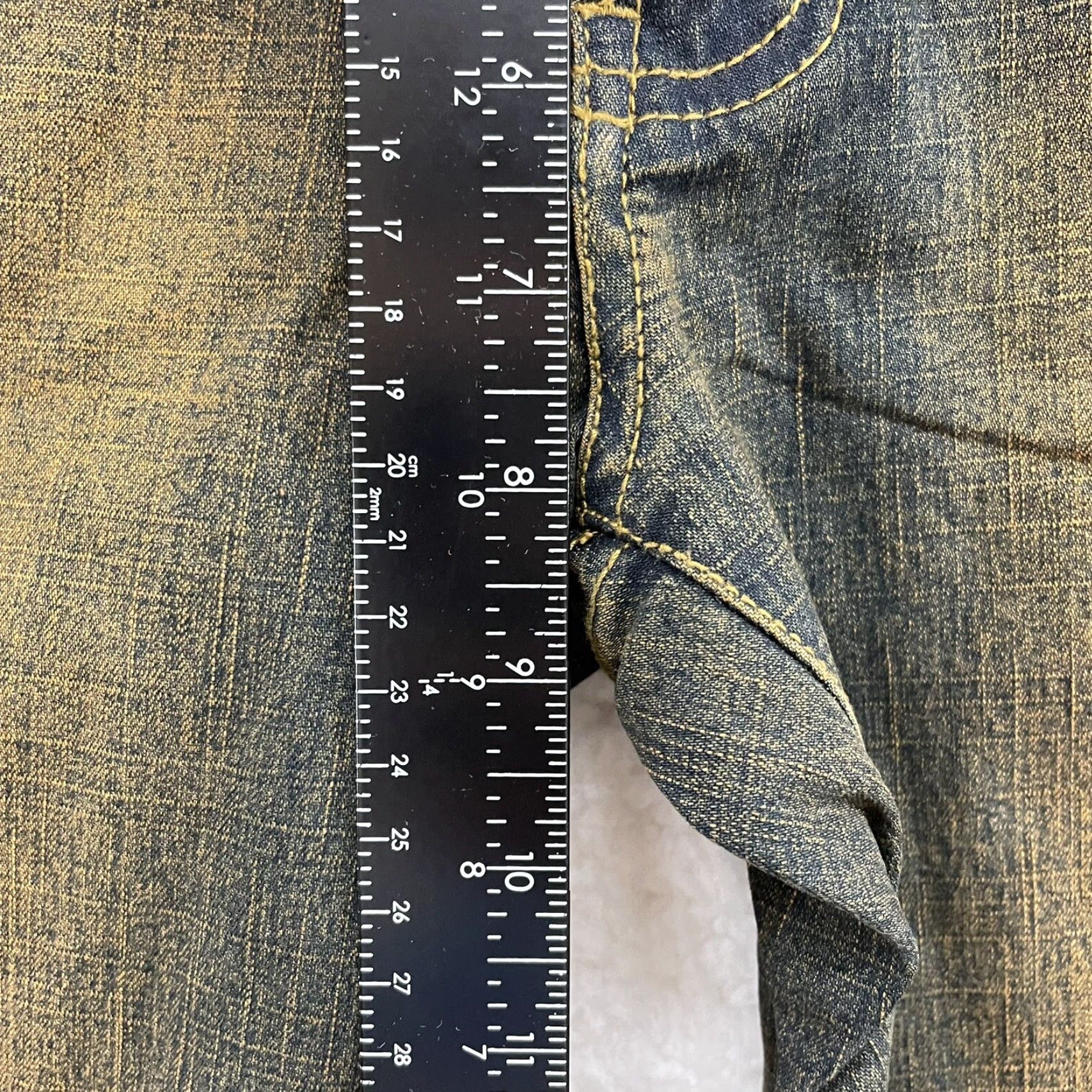 Vintage VINTAGE NEW DEADSTOCK Y2K Jeans 2 25 Long Tall Low Rise Flare Star Burnout Shirt? Size 26" / US 2 / IT 38 - 6 Thumbnail