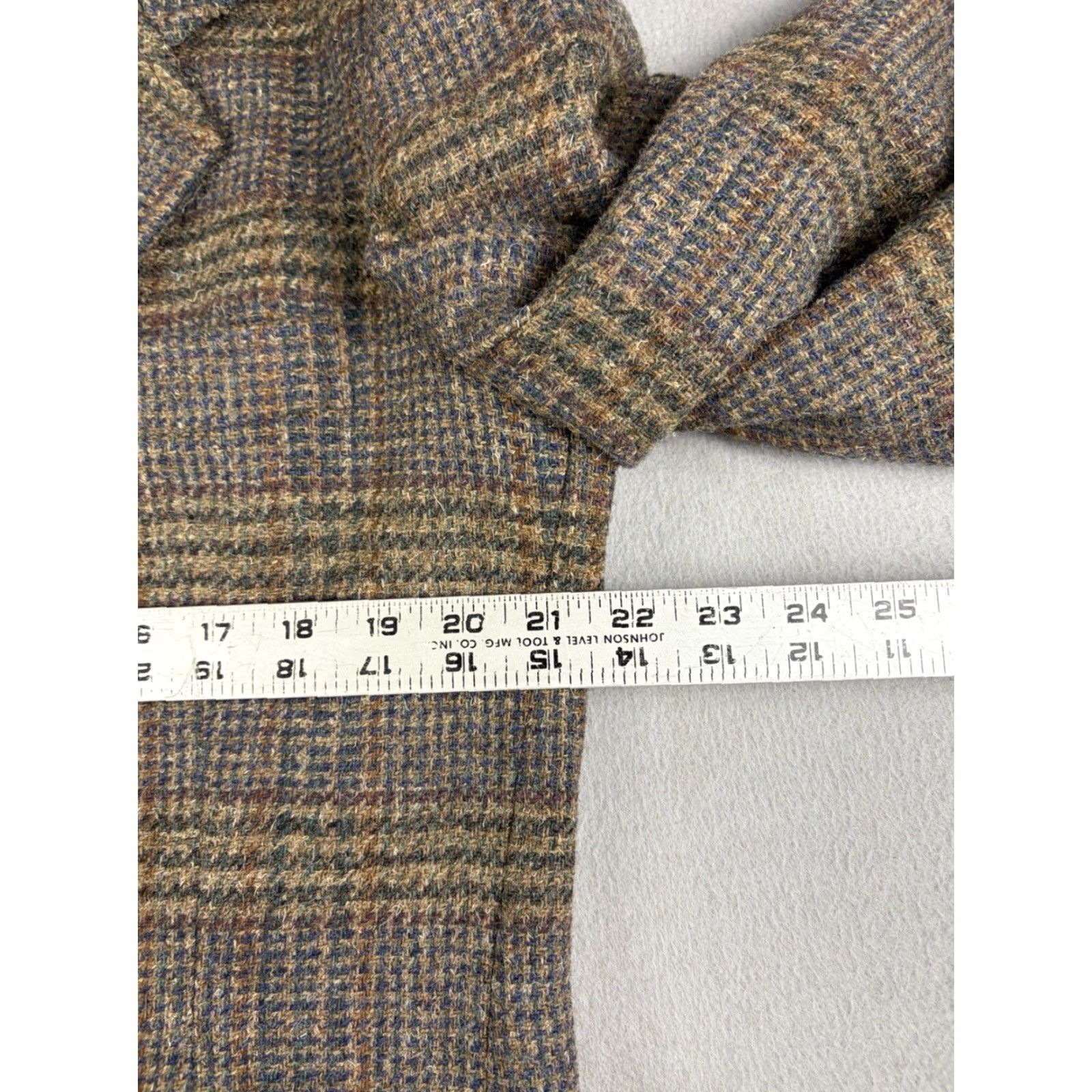 Pendleton VINTAGE Pendleton Blazer Sport Coat Jacket Men's 42 Brown Plaid Wool 90s Regular Tweed 2 Piece Mens Size 42R - 7 Thumbnail