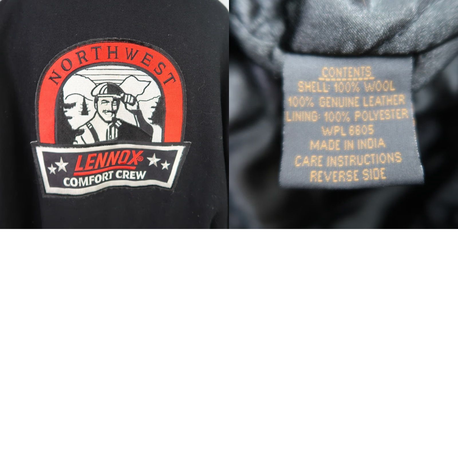 Dunbrooke VINTAGE Dunbrooke Lennox Bomber Jacket Wool and Leather Black XL Men’s 90s Snap Closure Size US XL / EU 56 / 4 - 8 Thumbnail