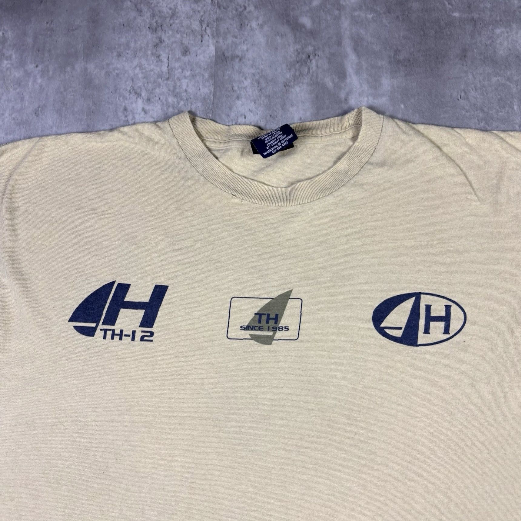 Tommy Hilfiger VINTAGE Tommy Hilfiger T Shirt Logo Graphic Double Sided XL Men Yellow 90s Shirt Logo Vintage Mens Size US XL / EU 56 / 4 - 6 Thumbnail