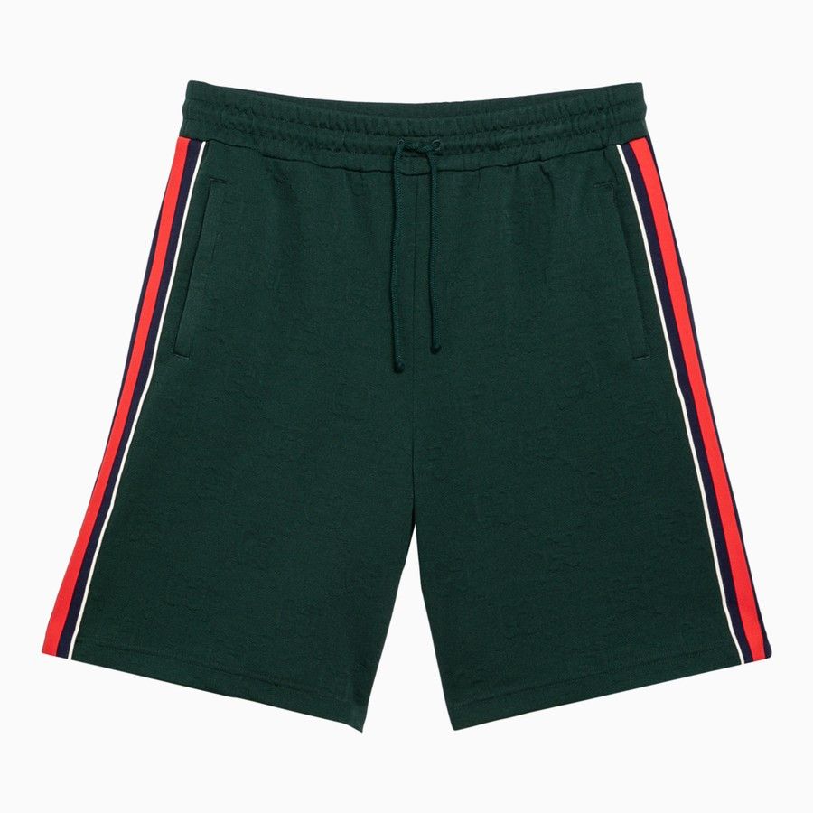 image of Gucci O1D2Blof0424 Shorts In Green, Men's (Size 32)