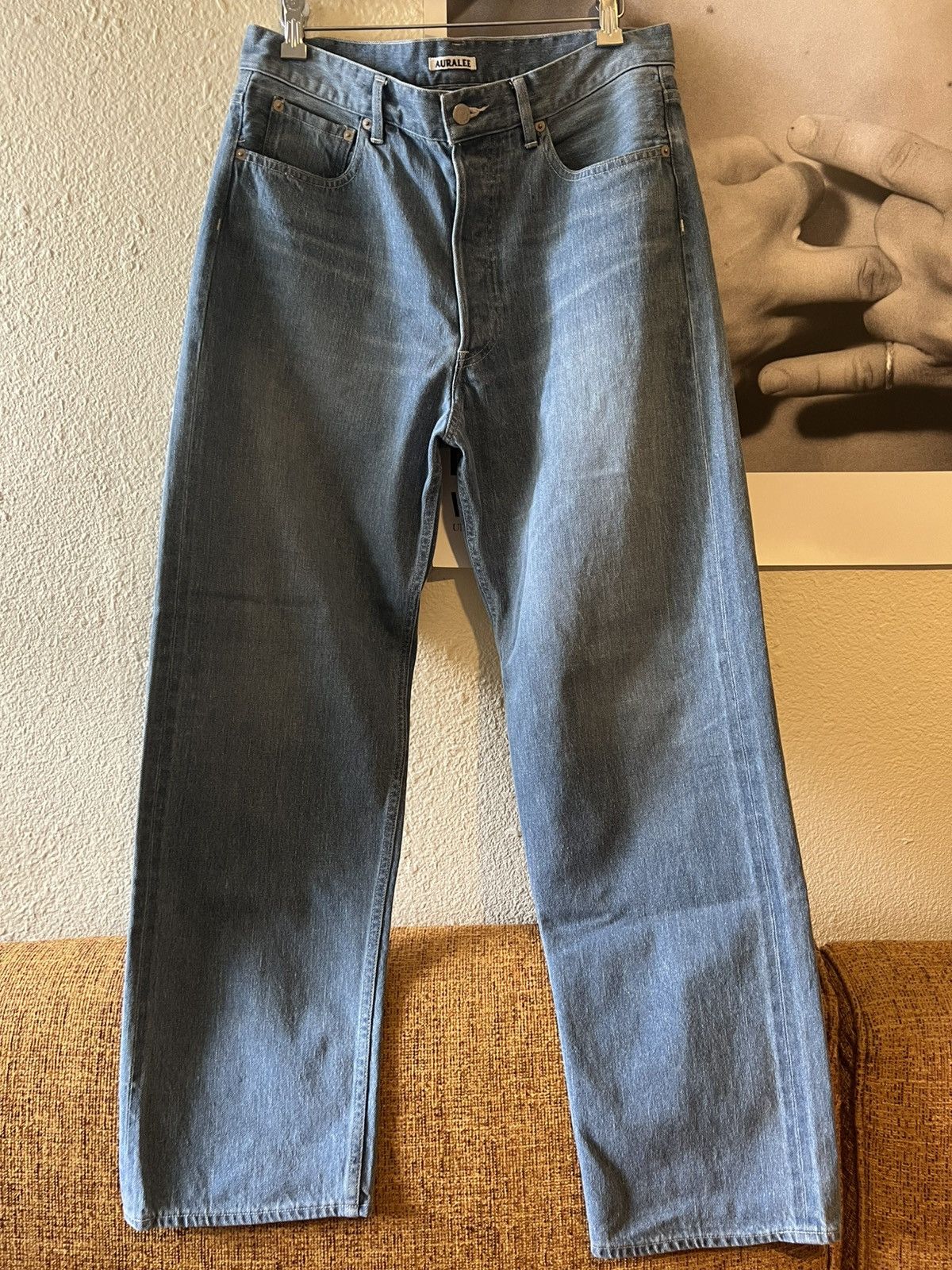 パンツ SELVEDGE FADED LIGHT DENIM PANTS size:3 Selvedge Faded Light Denim Pants – La Garçonne