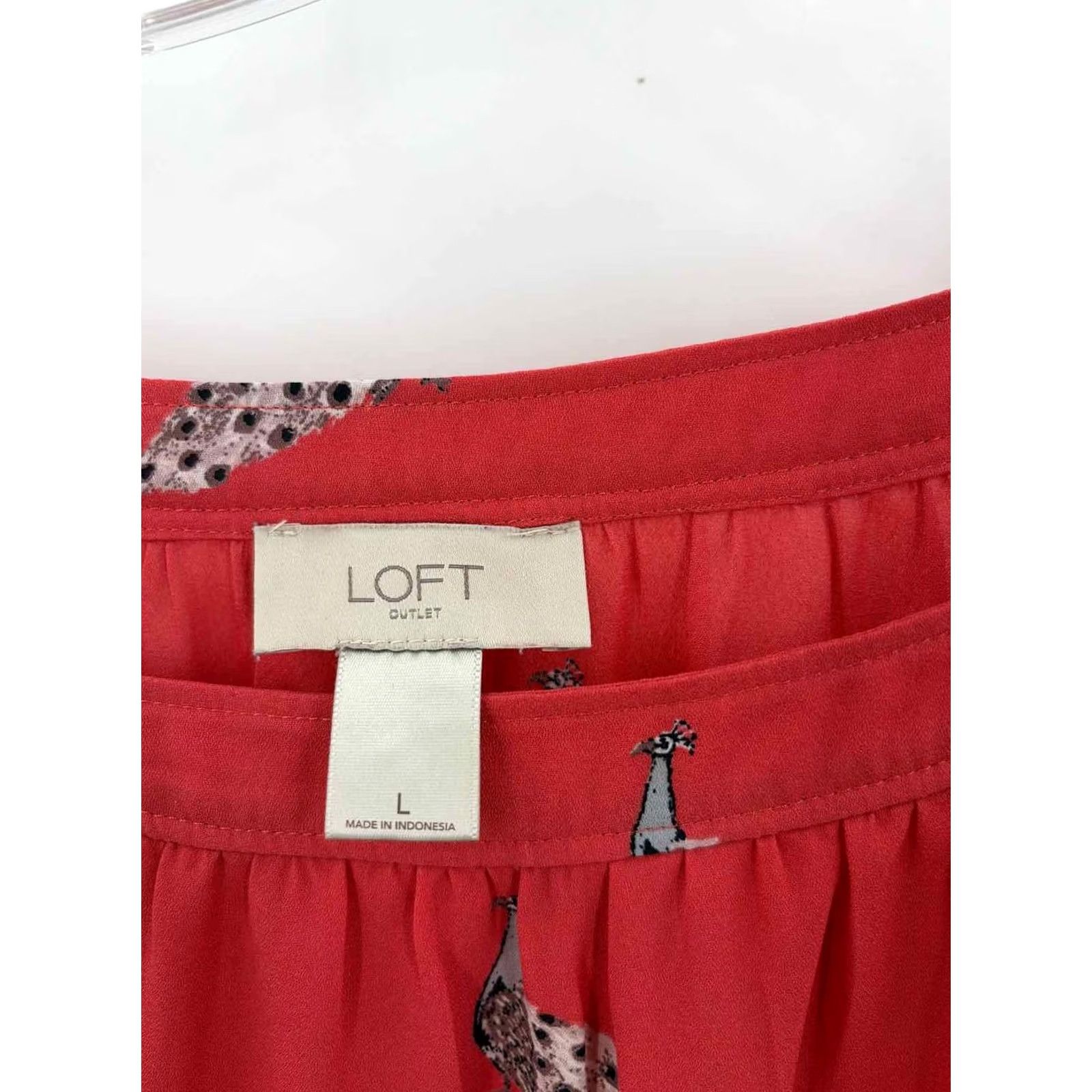 Loft Loft Blouse Size Large Orange Long Sleeve Pre-Owned Size L / US 10 / IT 46 - 3 Thumbnail