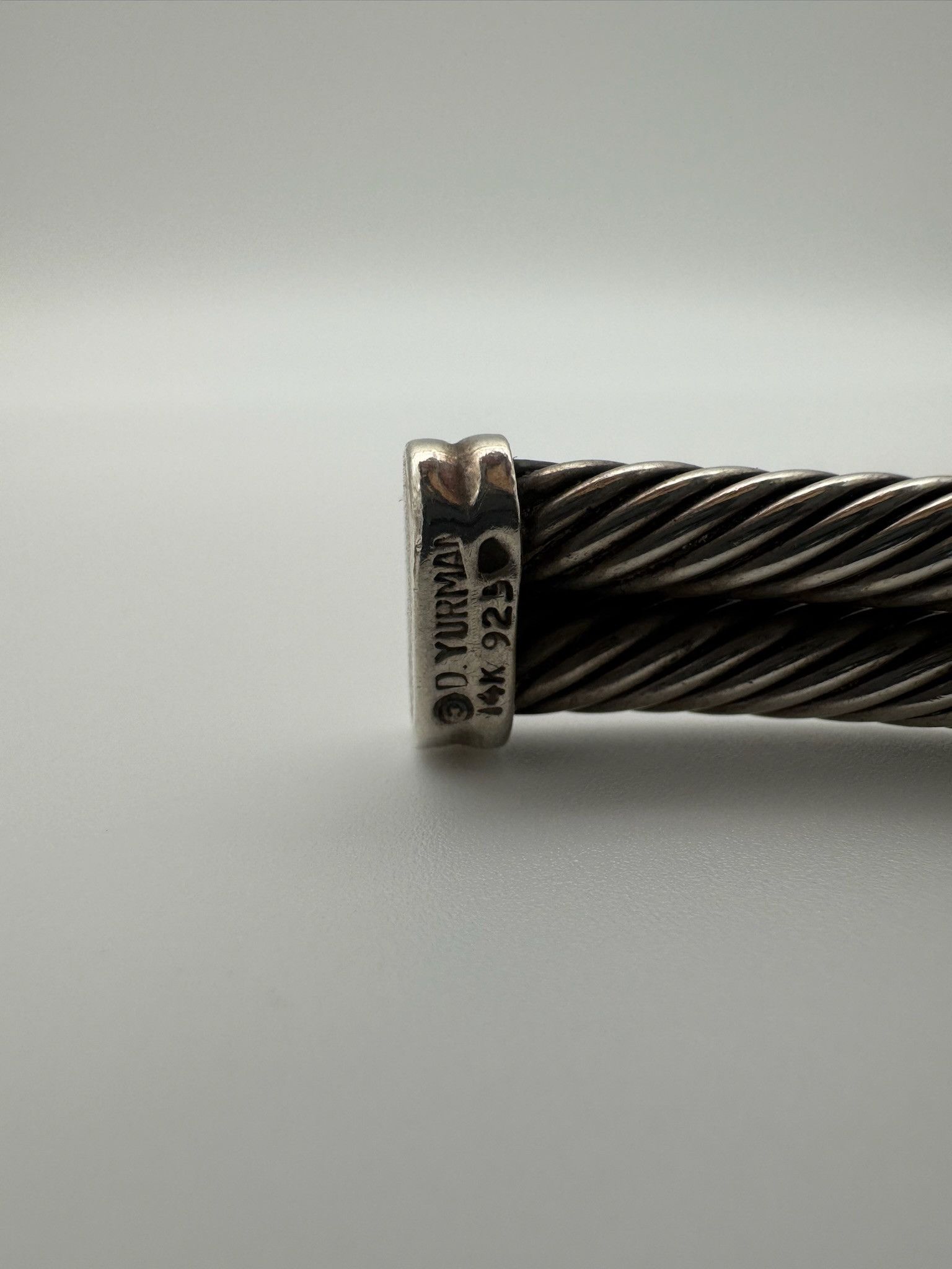 David Yurman David Yurman "X" Cable Collar Silver/14K Gold Necklace Size ONE SIZE - 5 Thumbnail