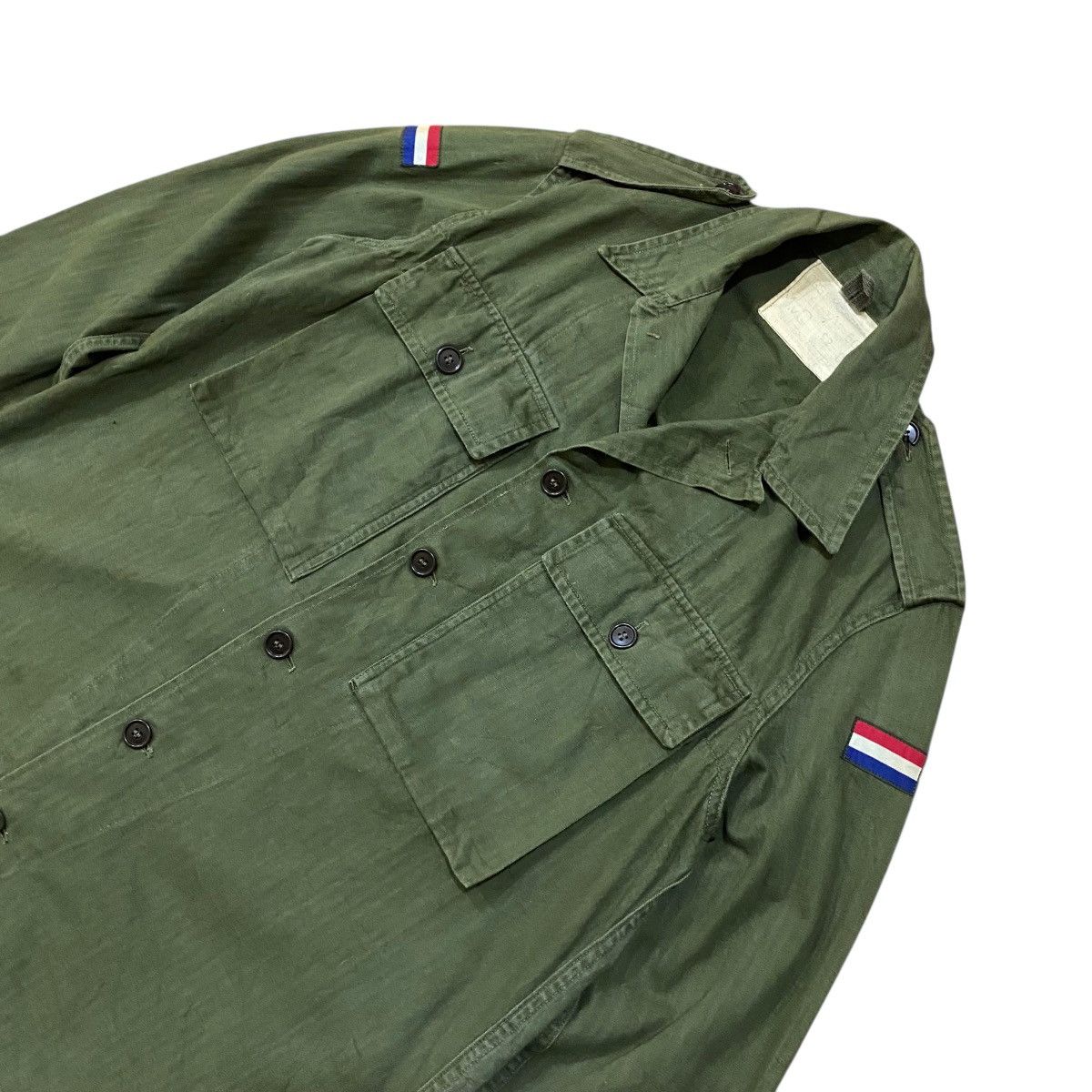 ☀️Vintage Dutch Army HBT field jacket in olive green