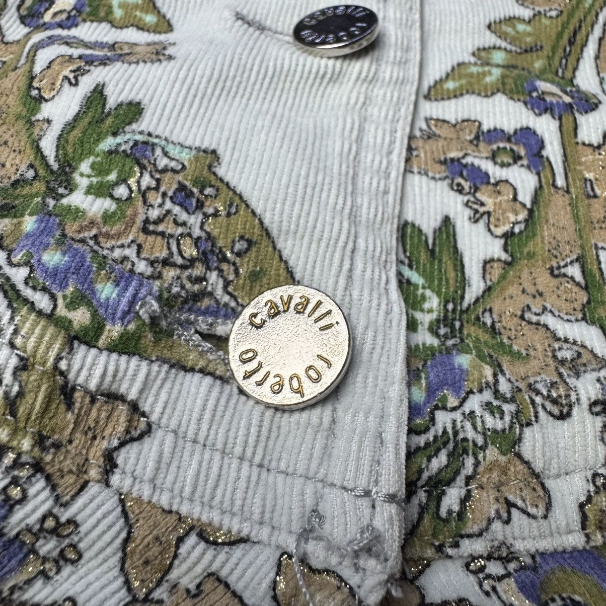 Roberto Cavalli × Velvet × Vintage Roberto Cavalli Printed Velvet Blazer Jacket Size XS / US 0-2 / IT 36-38 - 7 Thumbnail