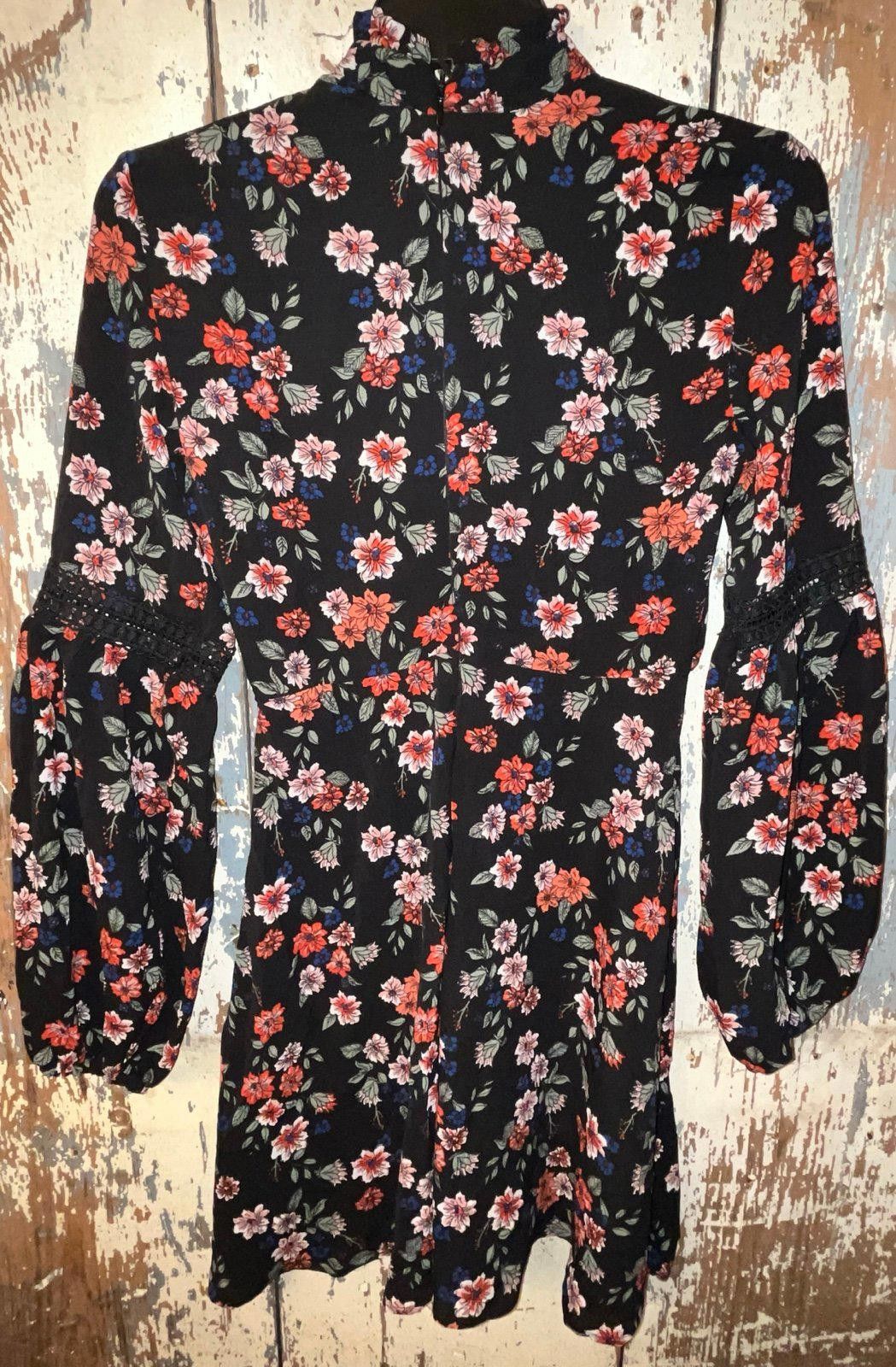 Designer NWT Free Generation Los Angeles Dress, Small, black floral Size S / US 4 / IT 40 - 4 Thumbnail