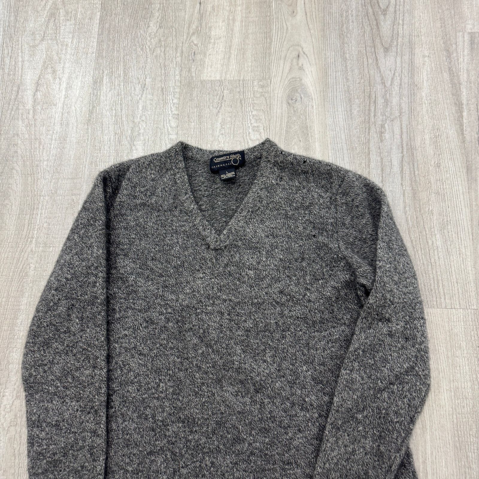 Vintage Vintage Country Shop Cashmere Sweater Men's Large Gray Size US L / EU 52-54 / 3 - 2 Thumbnail