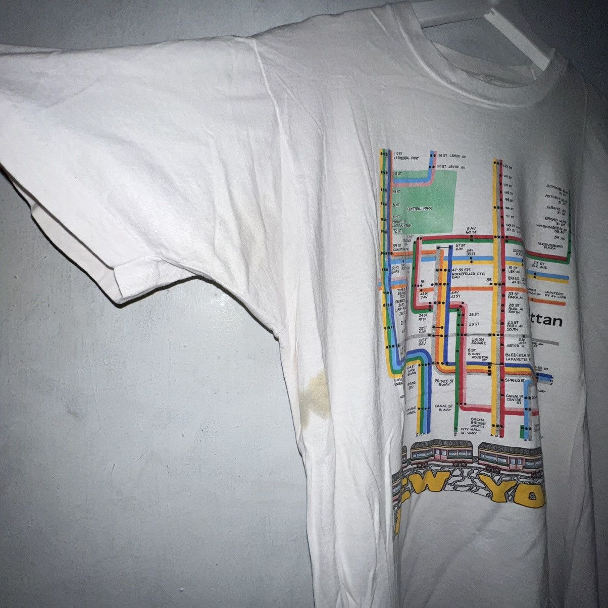 Vintage 80s Vintage Metro New York Graffiti Manhattan Train Size US XL / EU 56 / 4 - 4 Thumbnail