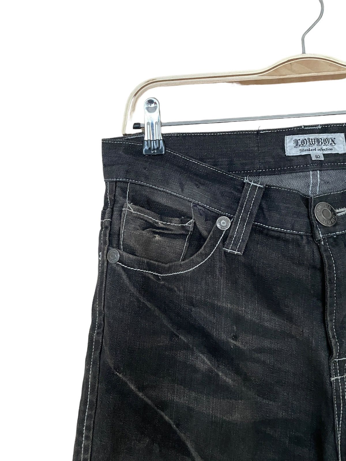 If Six Was Nine × LOWBOX × Le Grande Bleu (L.G.B.) Vintage Brand Lowbox Jeans 1990s Size US 30 / EU 46 - 5 Thumbnail