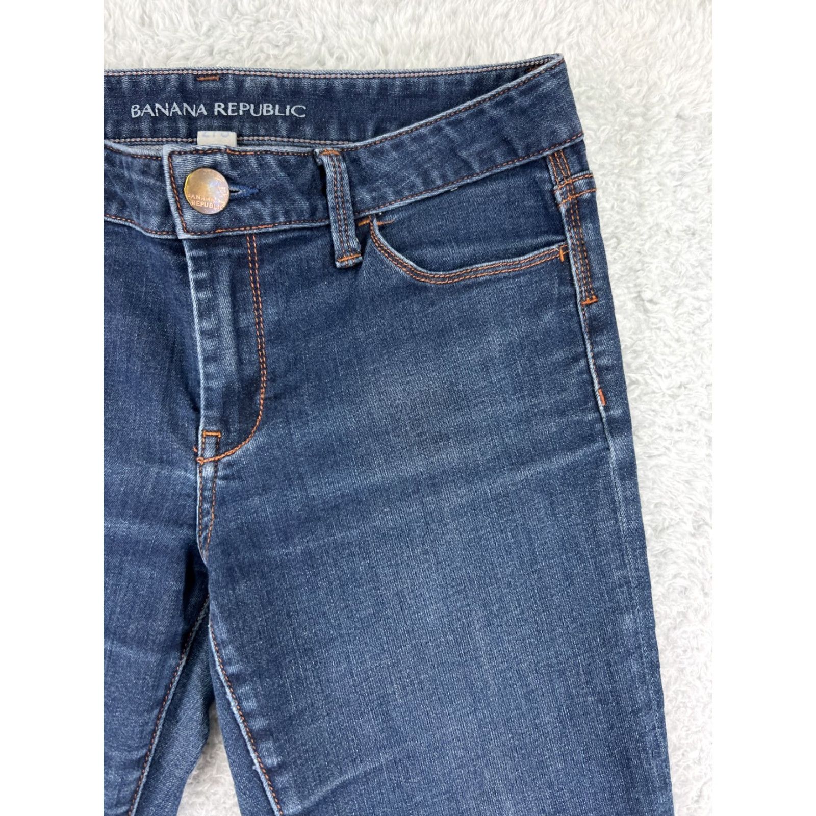 Banana Republic Banana Republic Jeans Skinny Denim 28 Blue Women Adult Regular Stretch 28 Inseam Medium Wash 2010s 90s? Size 27" / US 4 / IT 40 - 6 Thumbnail