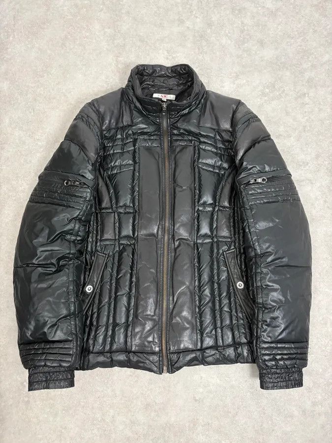 Versace 2000s Versace Black Puffer Bomber Jacket Size US M / EU 48-50 / 2 - 1 Thumbnail
